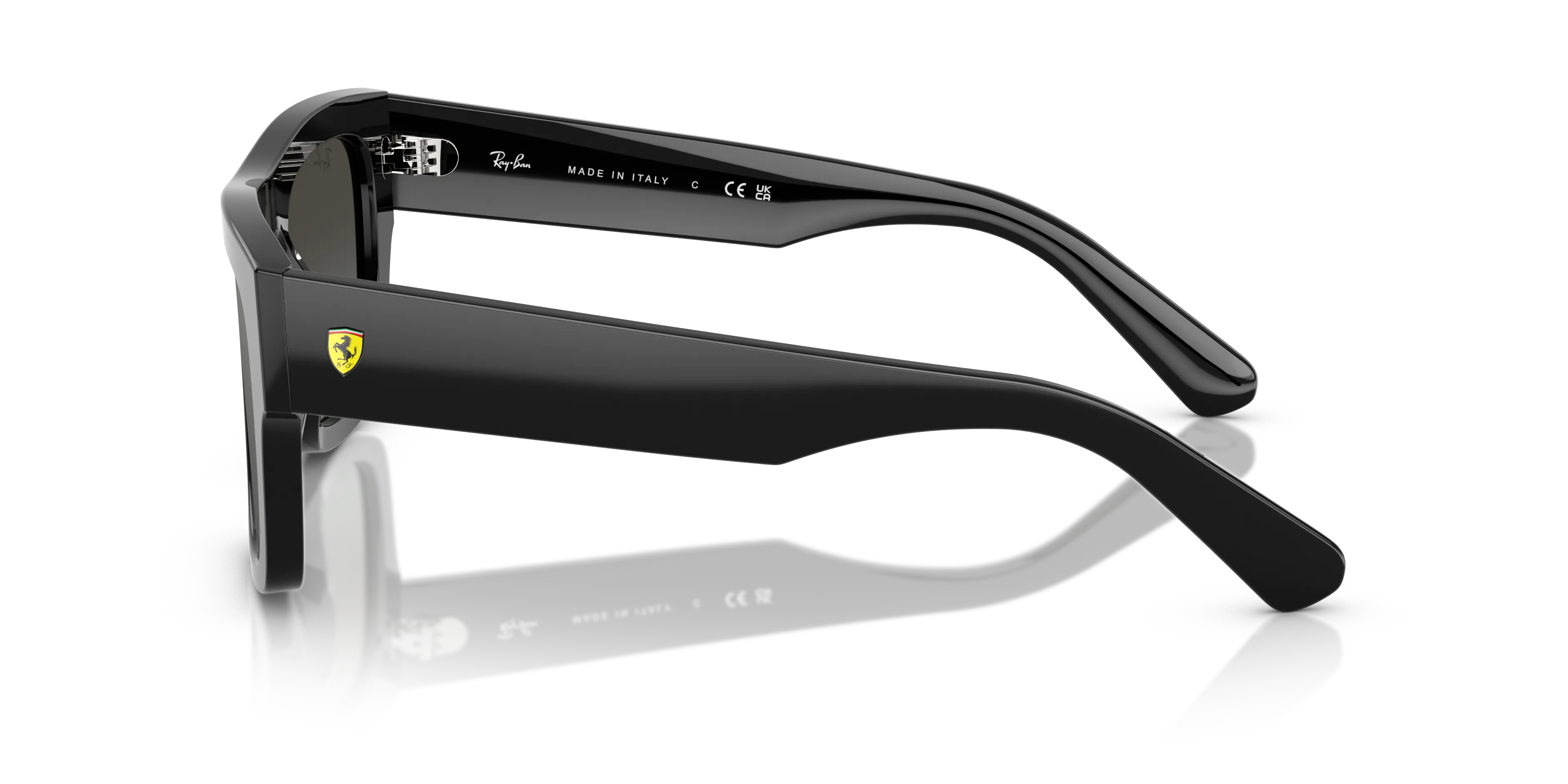 Ray - Ban RB2217M F60188 Occhiali da sole Acetato Nero Grigio Squadrata Normale Sfumato - immagine 4
