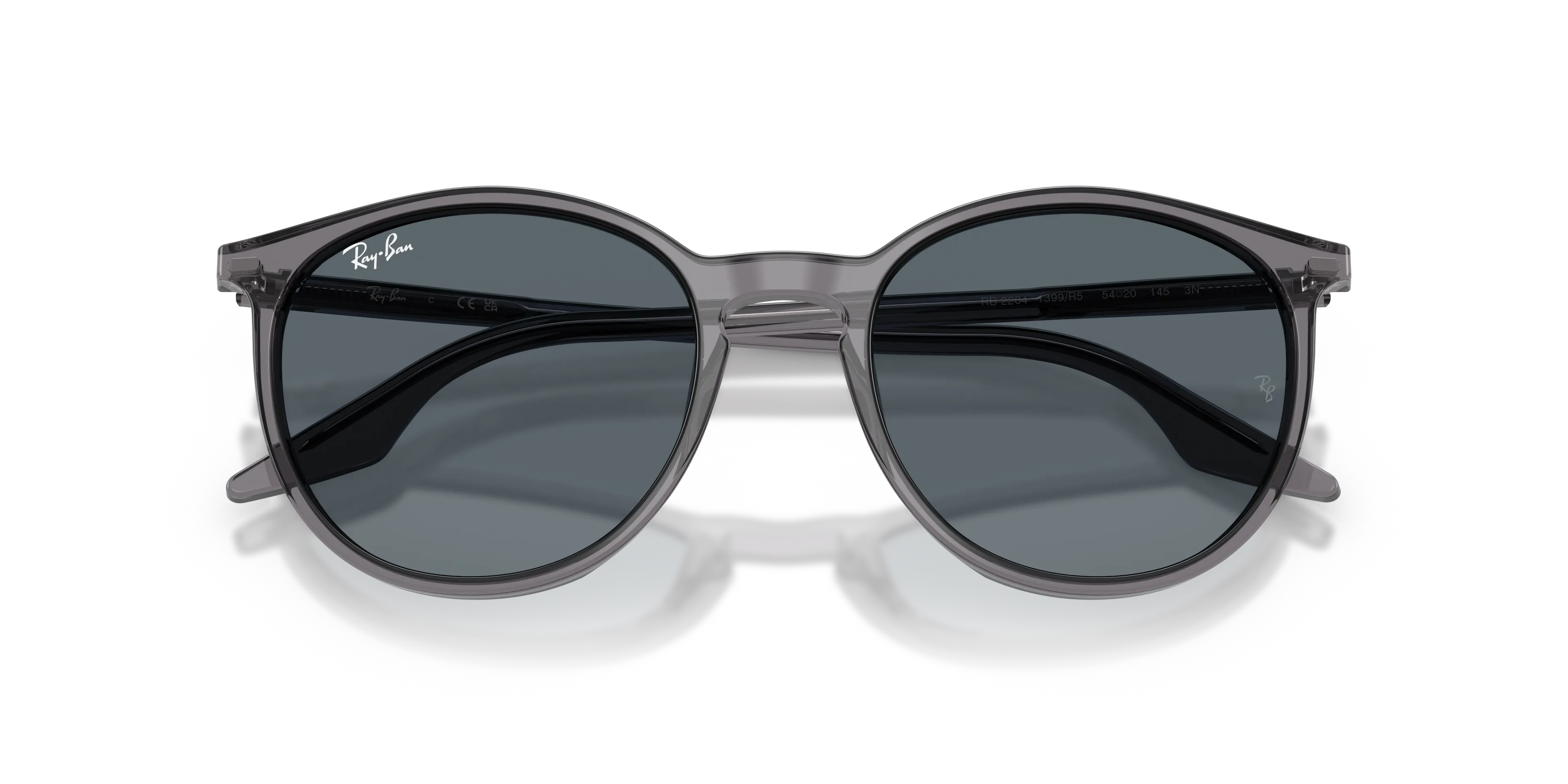 Ray - Ban RB2204 1399R5 Occhiali da sole Acetato Grigio Blu Pantos Normale - immagine 2