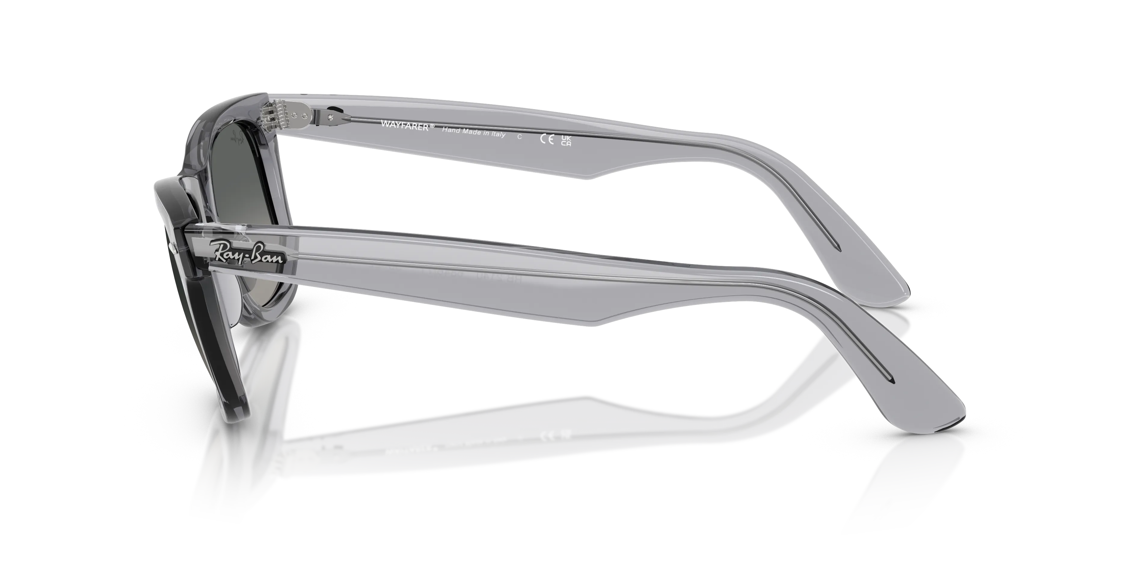 Ray - Ban RB2140 WAYFARER 684671 Occhiali da sole Acetato Grigio Grigio Squadrata Normale Sfumato - immagine 4