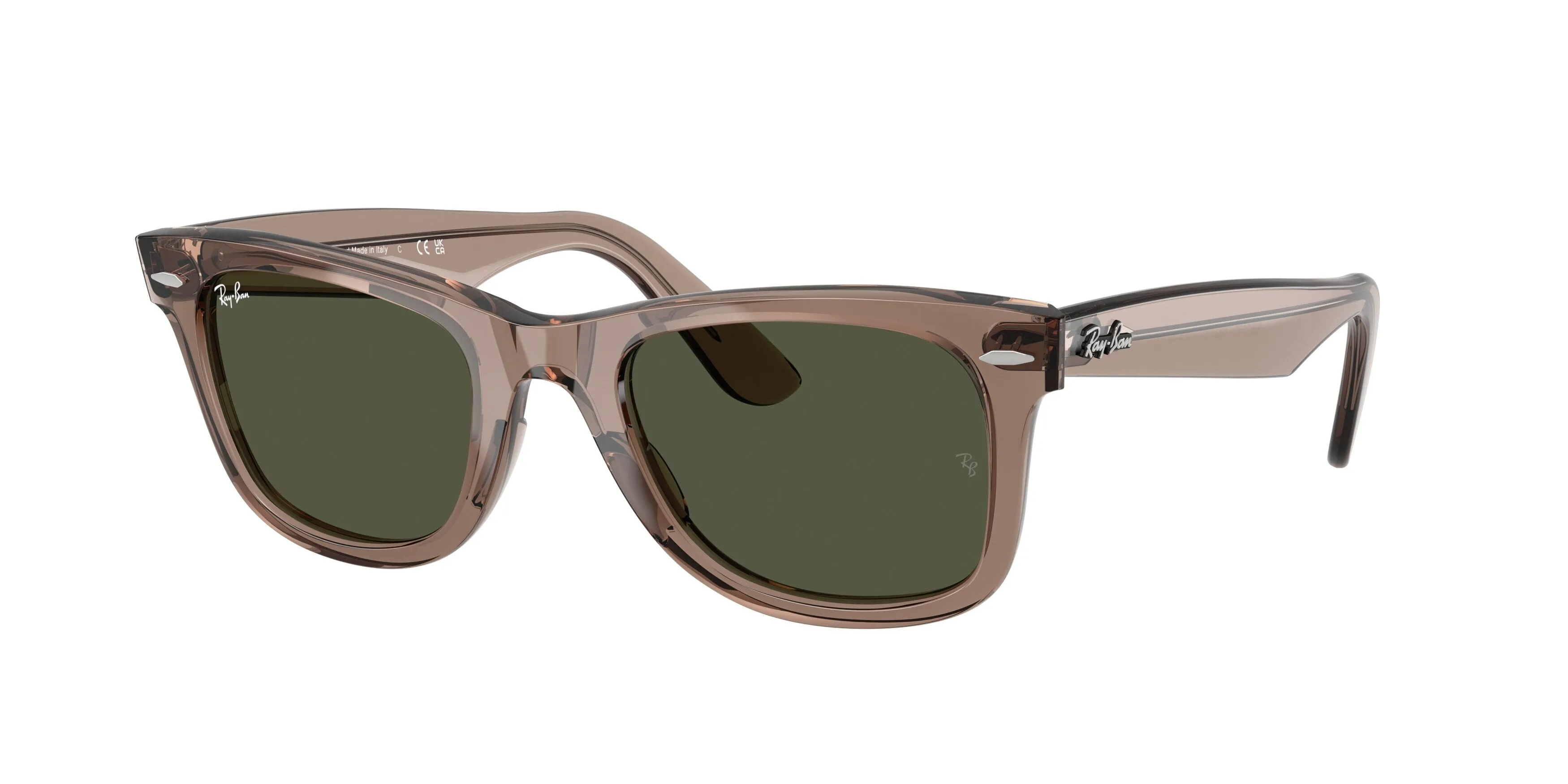 Ray - Ban RB2140 WAYFARER 682731 Occhiali da sole Acetato Marrone Verde Squadrata Normale - immagine 1