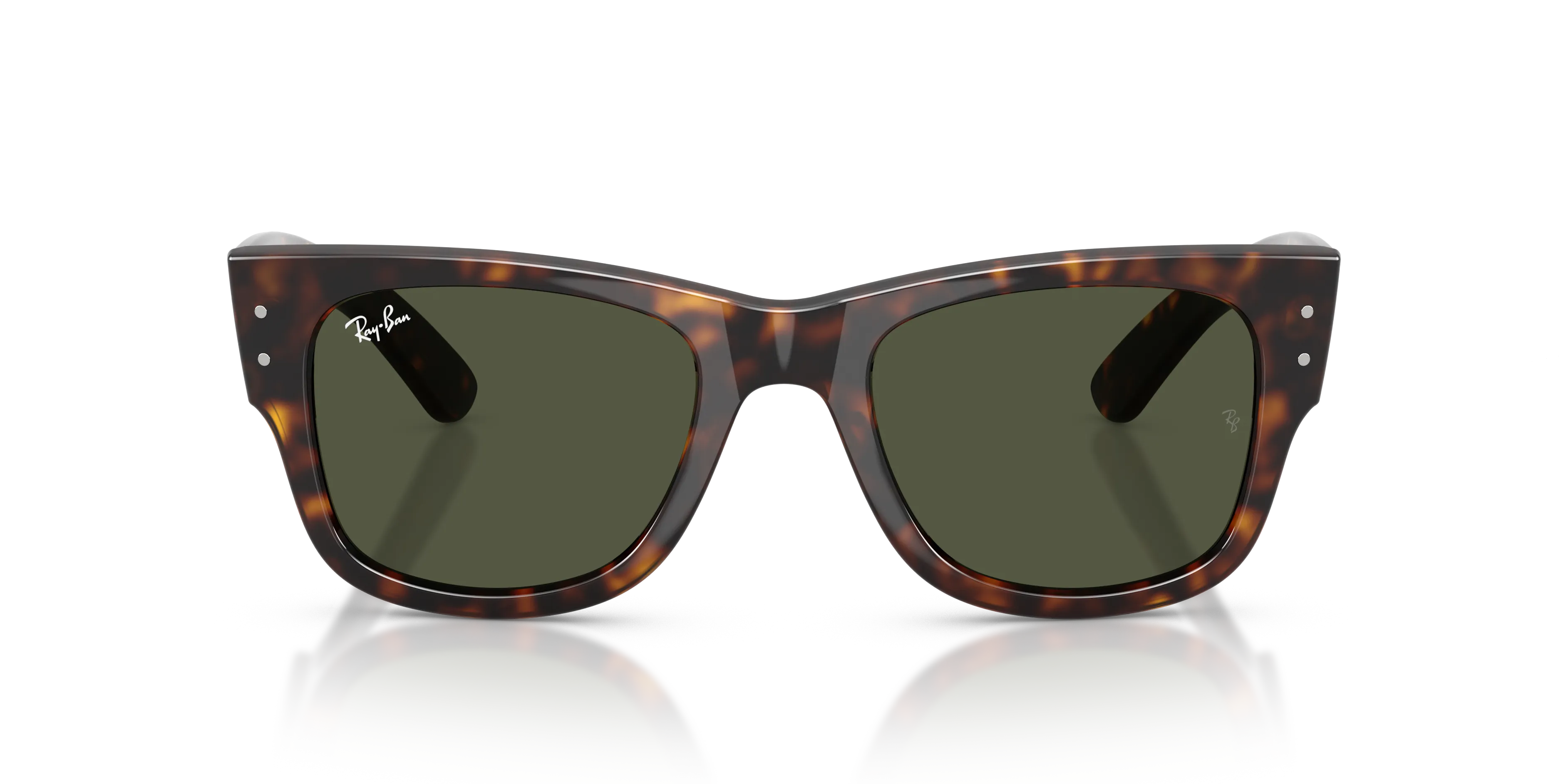Ray - Ban RB0840S MEGA WAYFARER 902/31 Occhiali da sole Acetato Tartaruga Verde Squadrata Normale - immagine 3