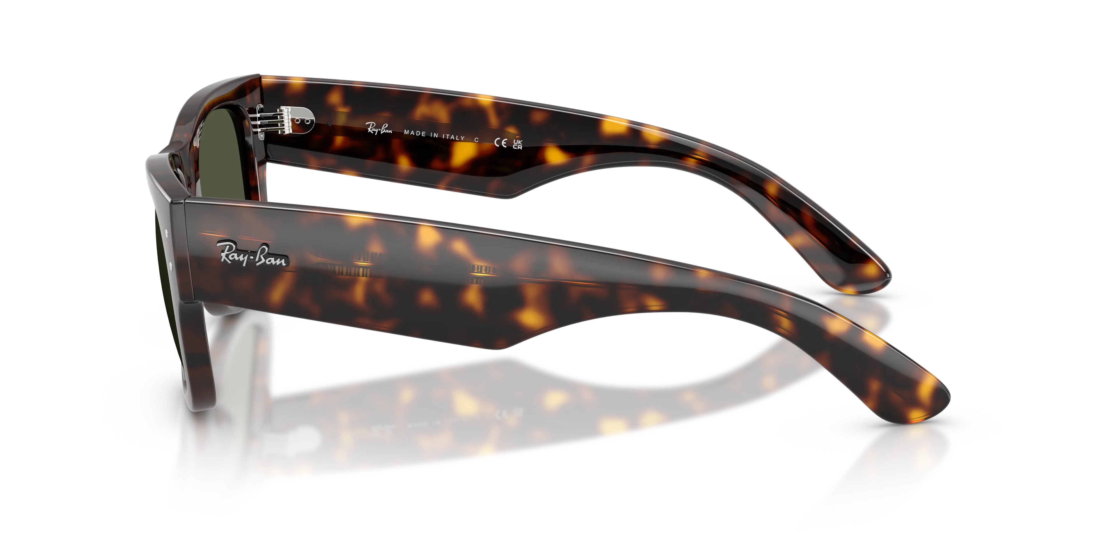 Ray - Ban RB0840S MEGA WAYFARER 902/31 Occhiali da sole Acetato Tartaruga Verde Squadrata Normale - immagine 4
