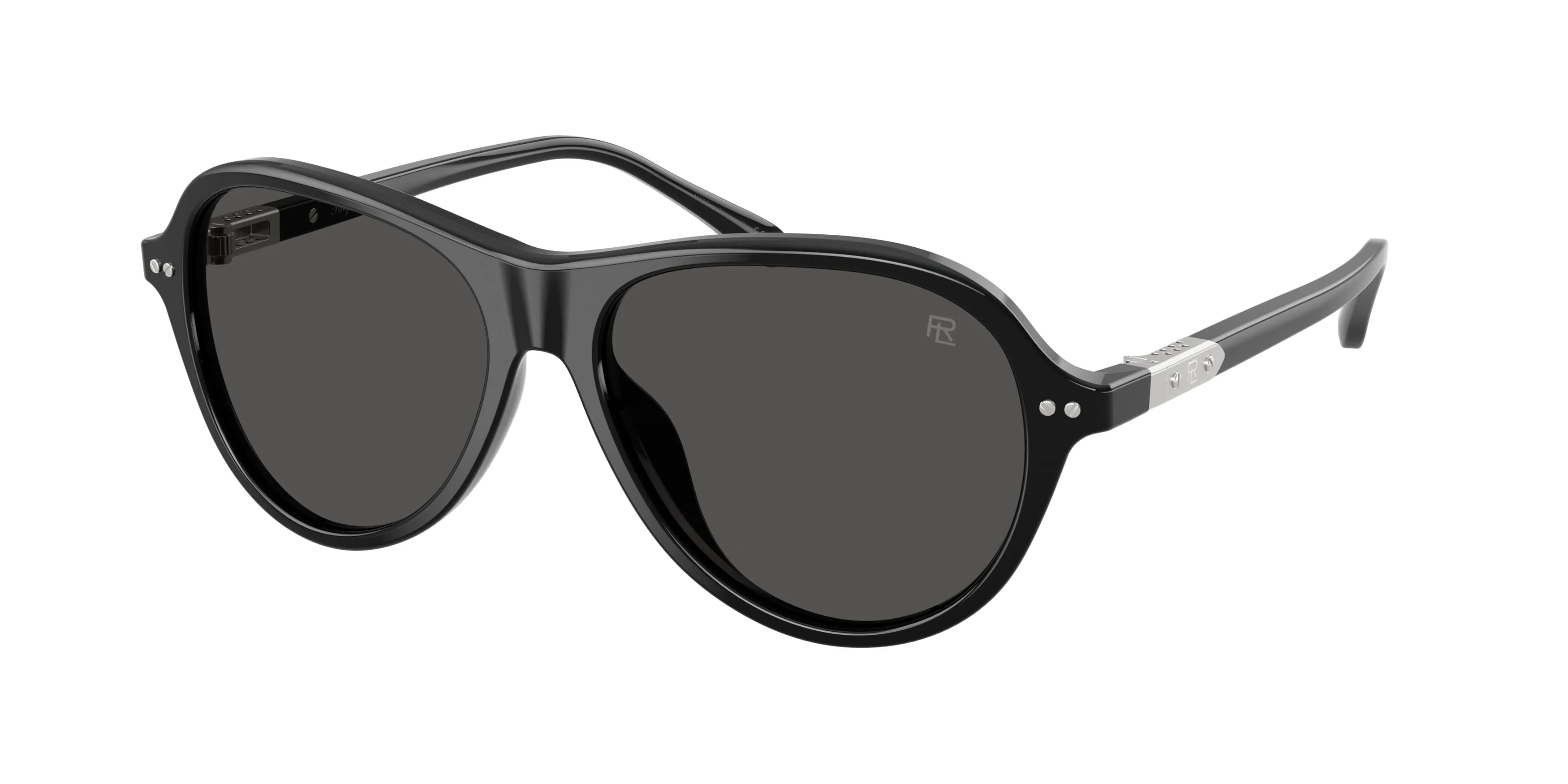 Ralph Lauren RL8247U 500187 Occhiali da sole Acetato Nero Grigio Pilot Normale - immagine 1