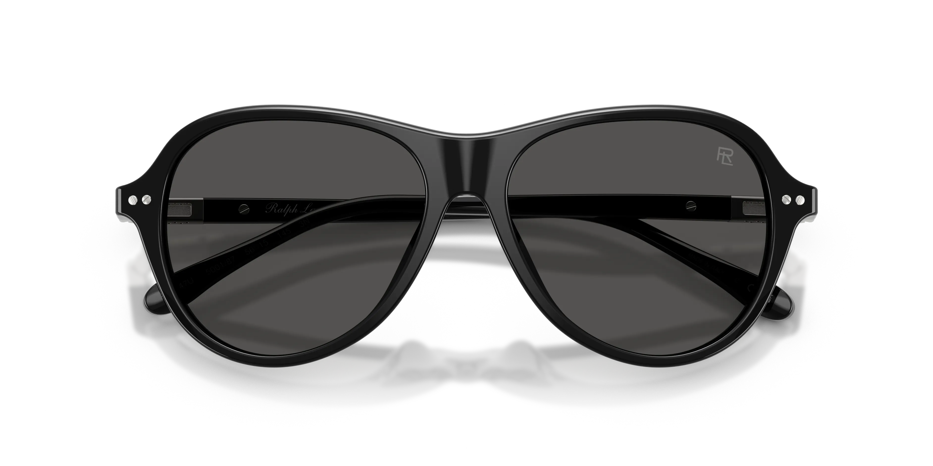 Ralph Lauren RL8247U 500187 Occhiali da sole Acetato Nero Grigio Pilot Normale - immagine 2