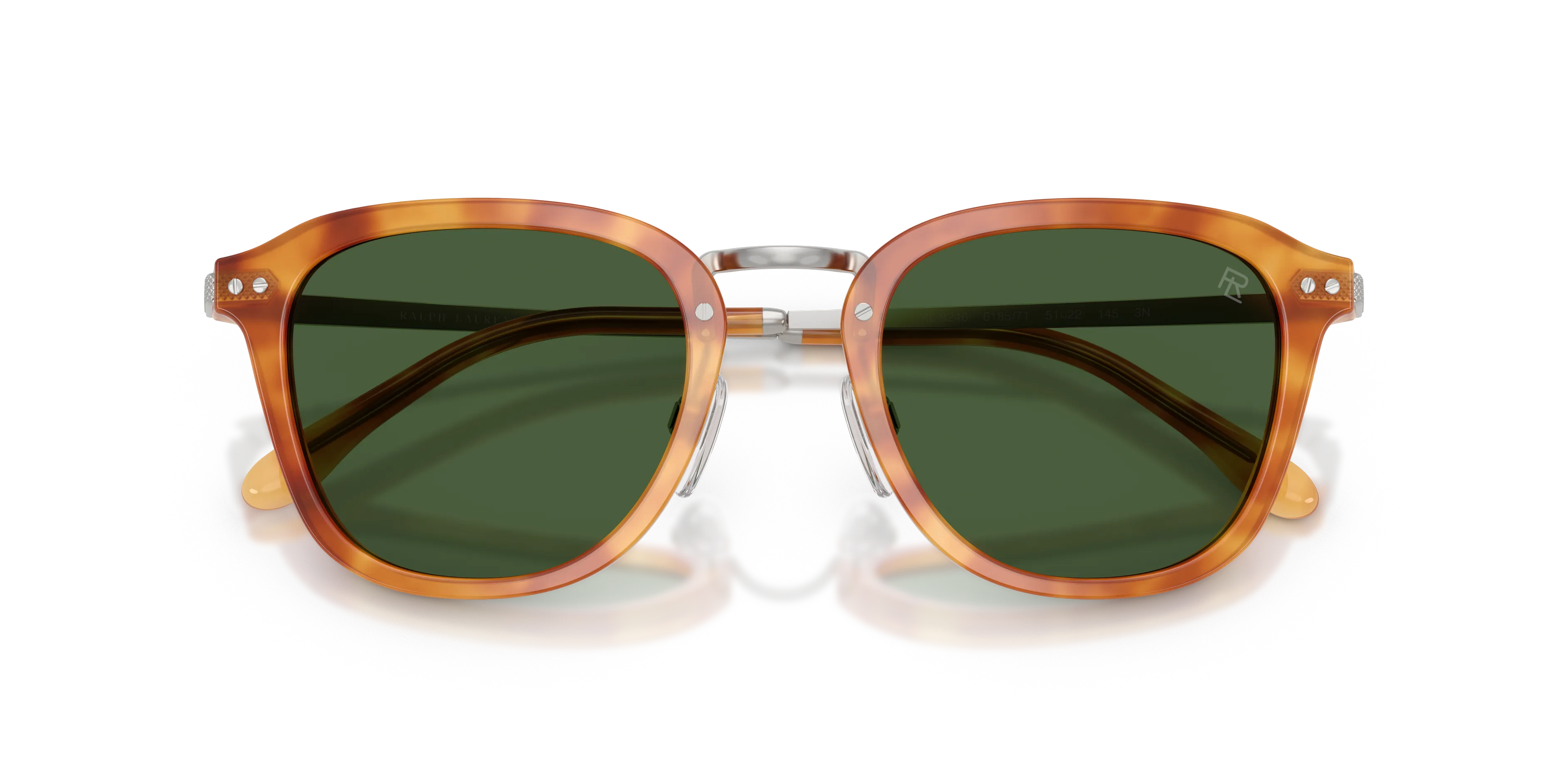 Ralph Lauren RL8246 618571 Occhiali da sole Acetato Tartaruga Verde Pantos Normale - immagine 2