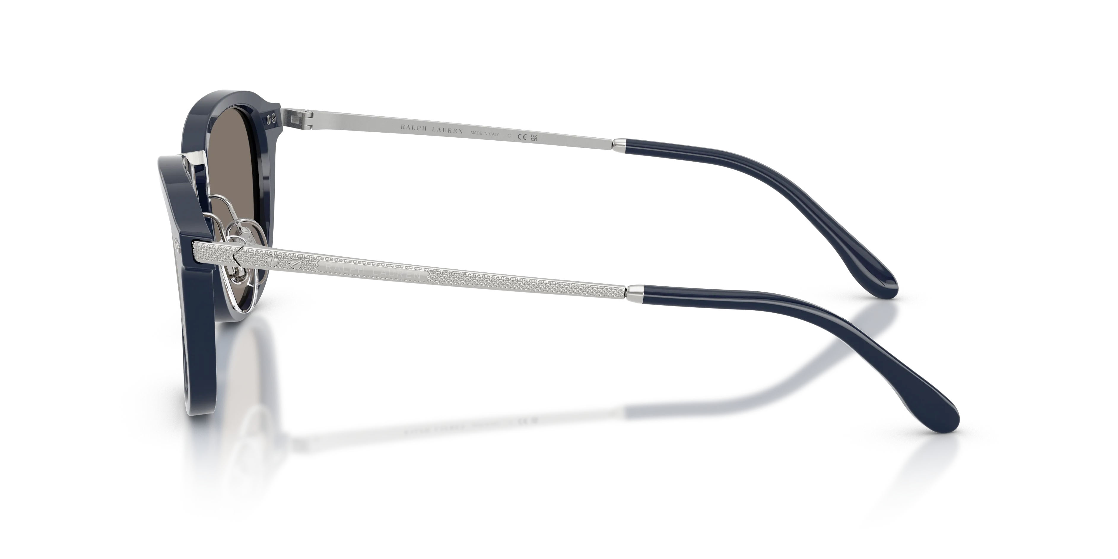 Ralph Lauren RL8246 55866G Occhiali da sole Acetato Blu Grigio Pantos Specchiate - immagine 4