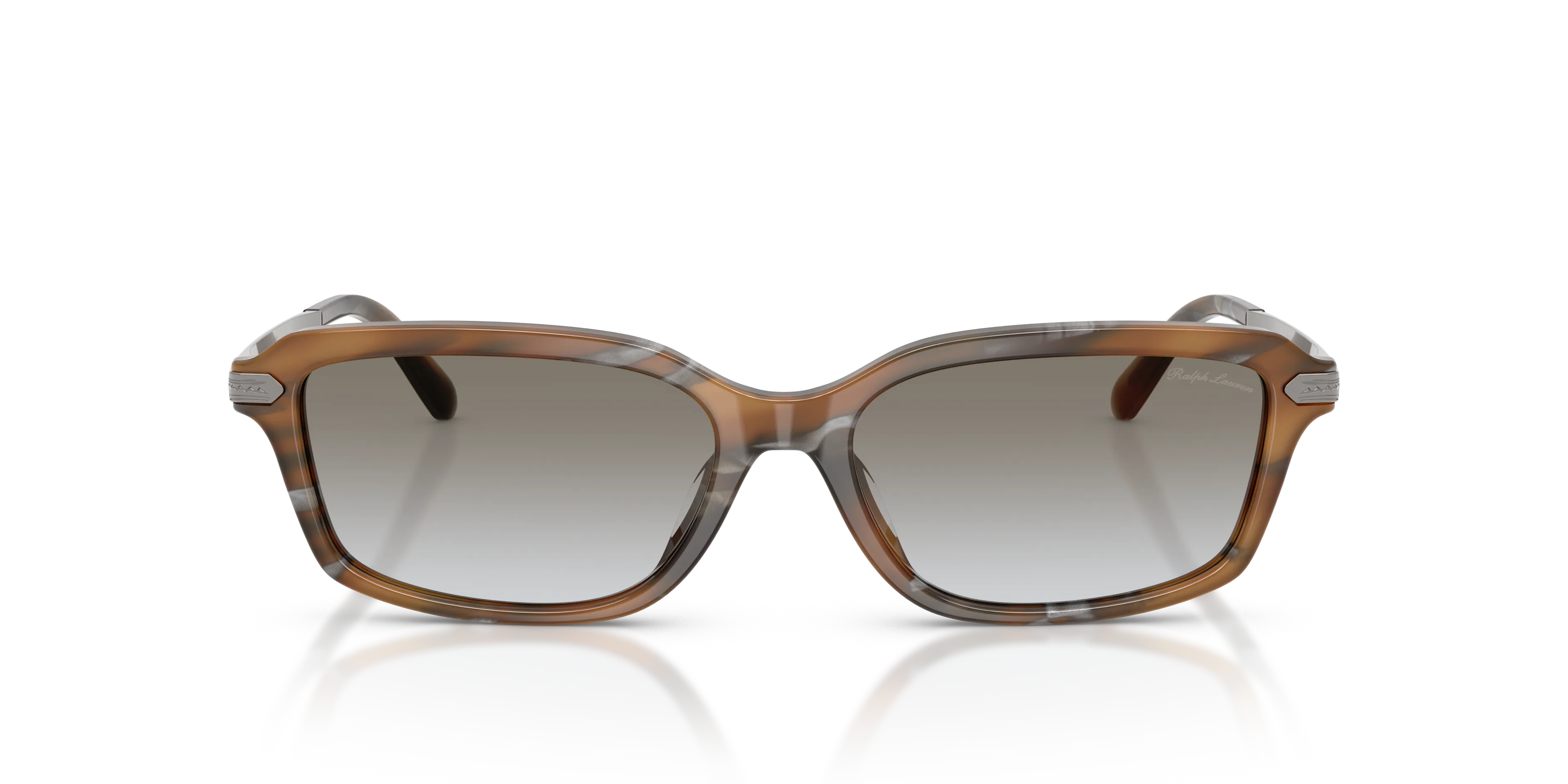 Ralph Lauren RL8245U 637911 Occhiali da sole Acetato Marrone Grigio Squadrata Normale Sfumato - immagine 3