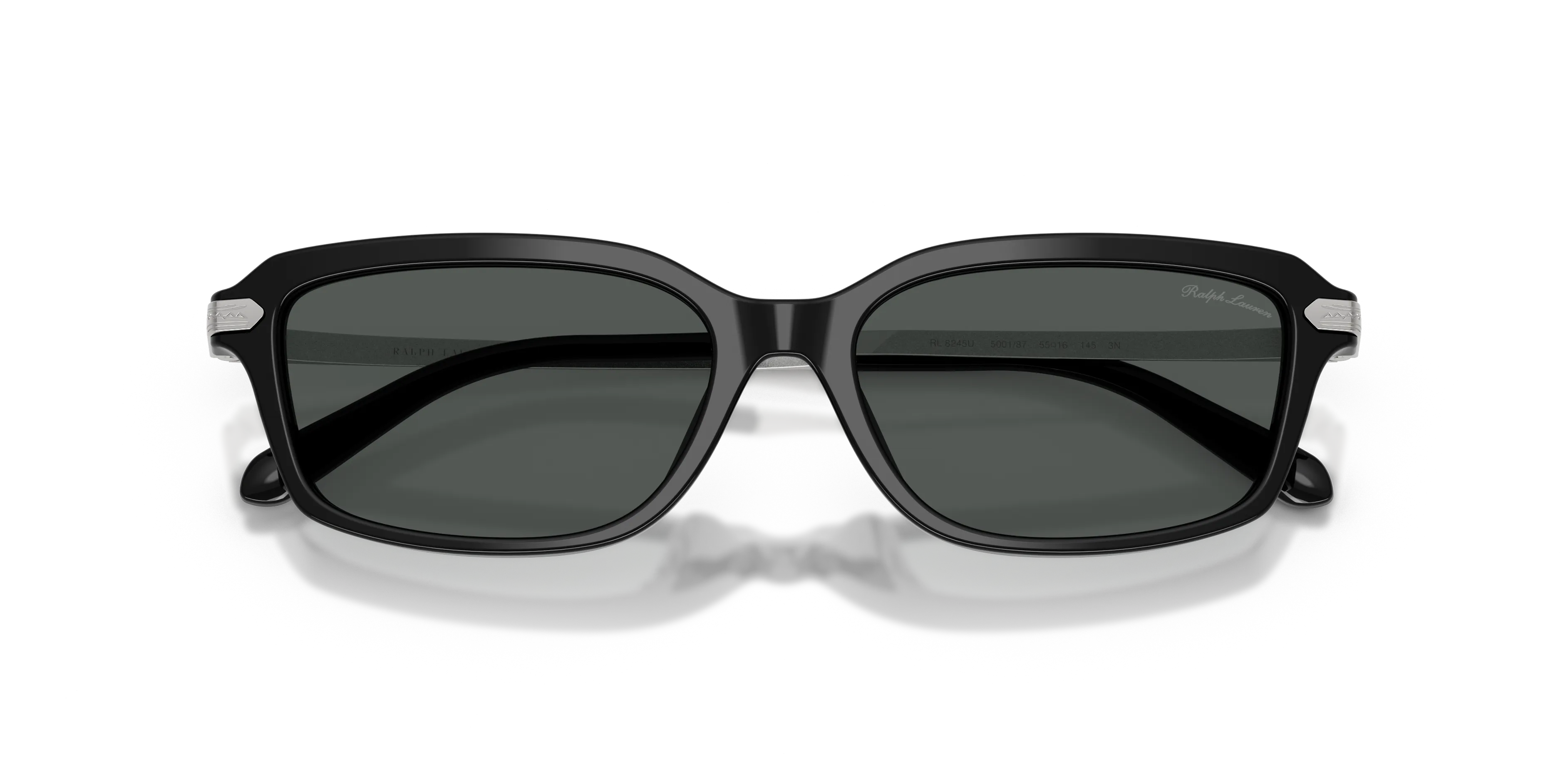 Ralph Lauren RL8245U 500187 Occhiali da sole Acetato Nero Grigio Squadrata Normale - immagine 2