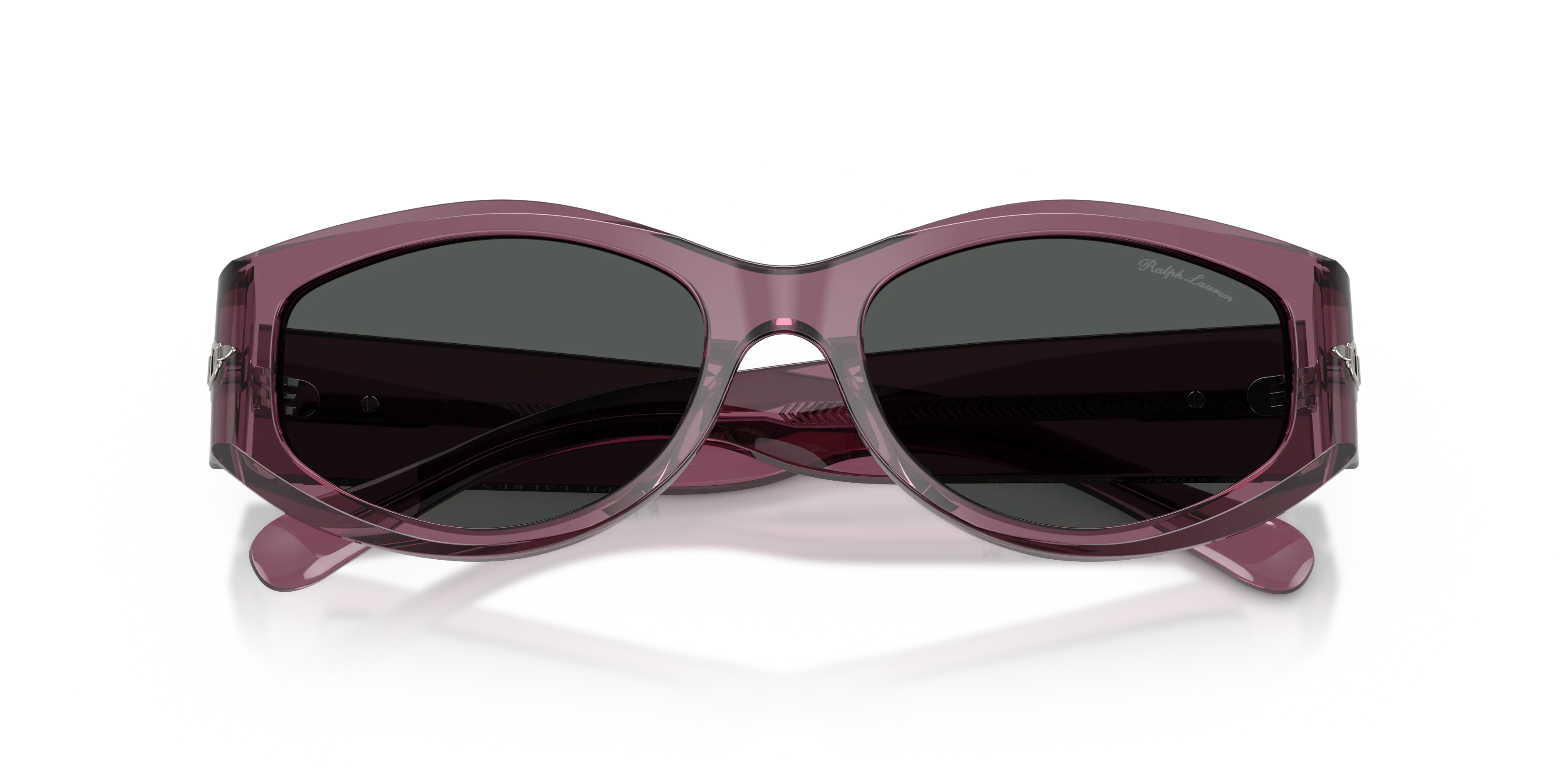 Ralph Lauren RL8243U 638987 Occhiali da sole Acetato Viola Grigio Geometrica Normale - immagine 2