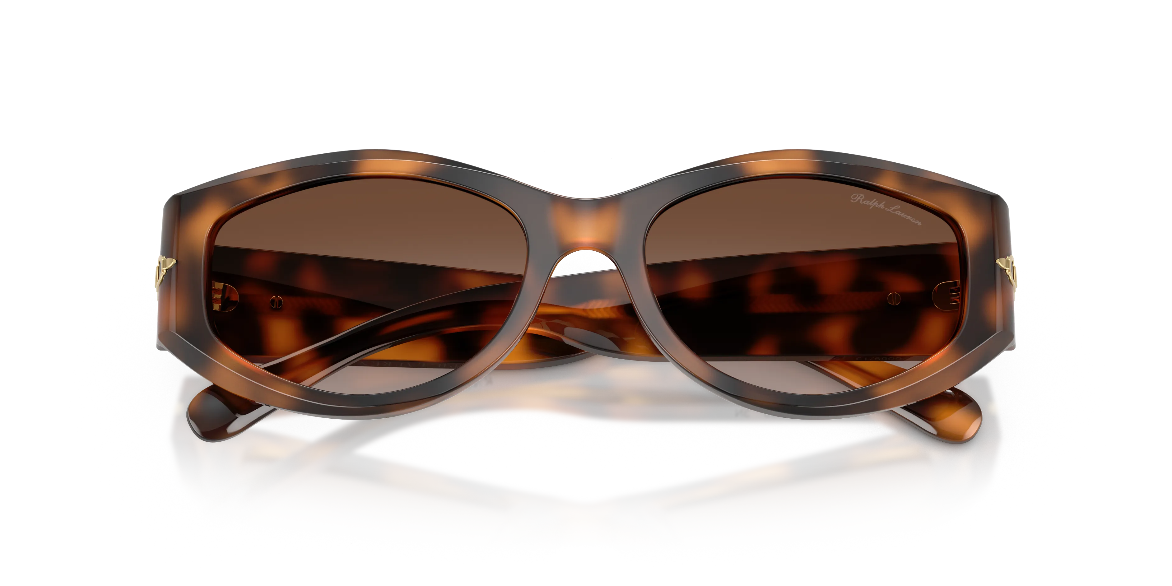 Ralph Lauren RL8243U 608913 Occhiali da sole Acetato Tartaruga Marrone Geometrica Normale Sfumato - immagine 2