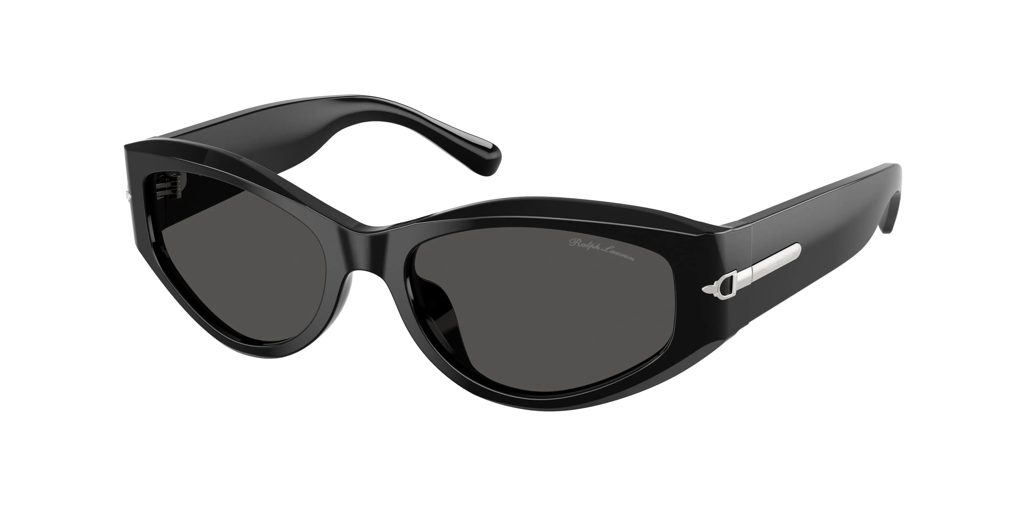 Ralph Lauren RL8243U 500187 Occhiali da sole Acetato Nero Grigio Geometrica Normale - immagine 1