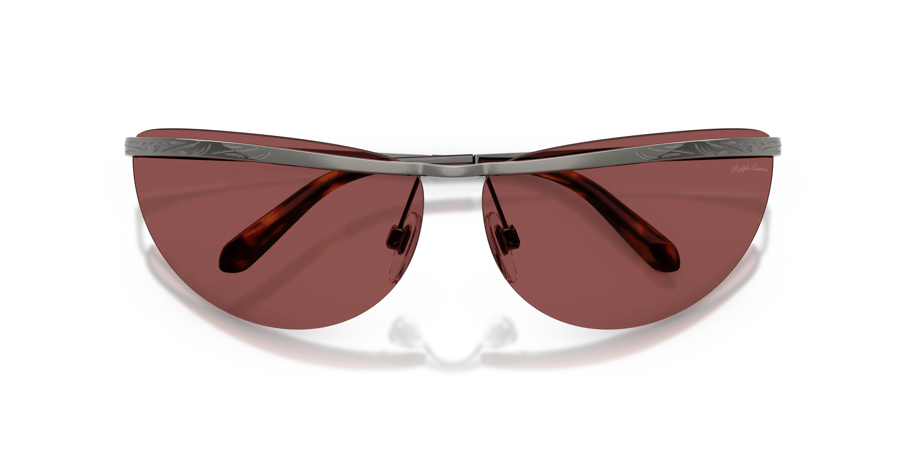 Ralph Lauren RL7097 947175 Occhiali da sole Metallo Grigio Viola Geometrica Normale - immagine 2