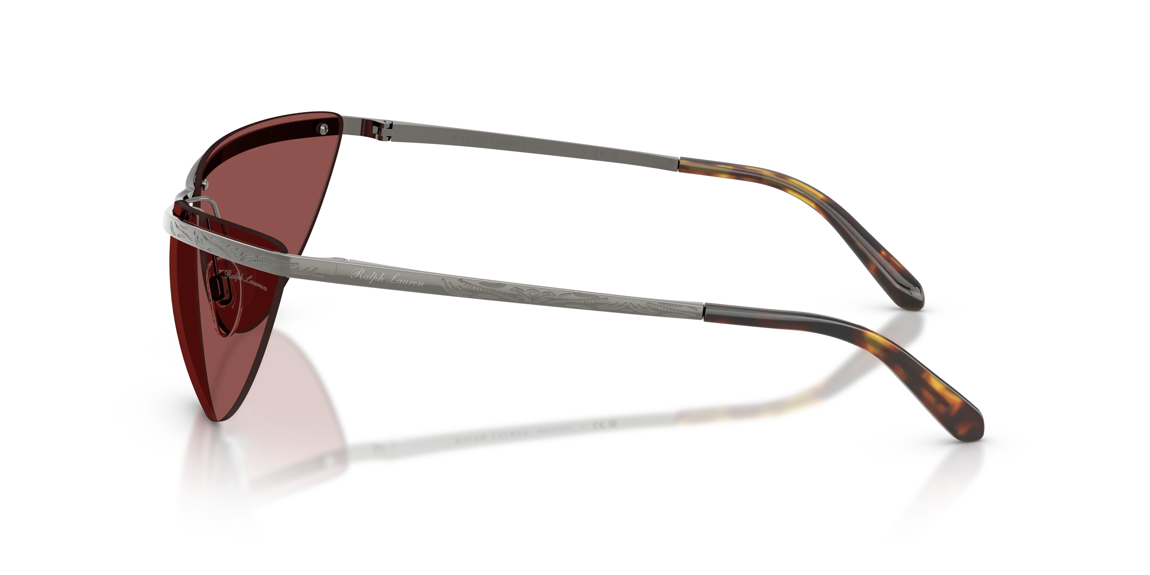 Ralph Lauren RL7097 947175 Occhiali da sole Metallo Grigio Viola Geometrica Normale - immagine 4