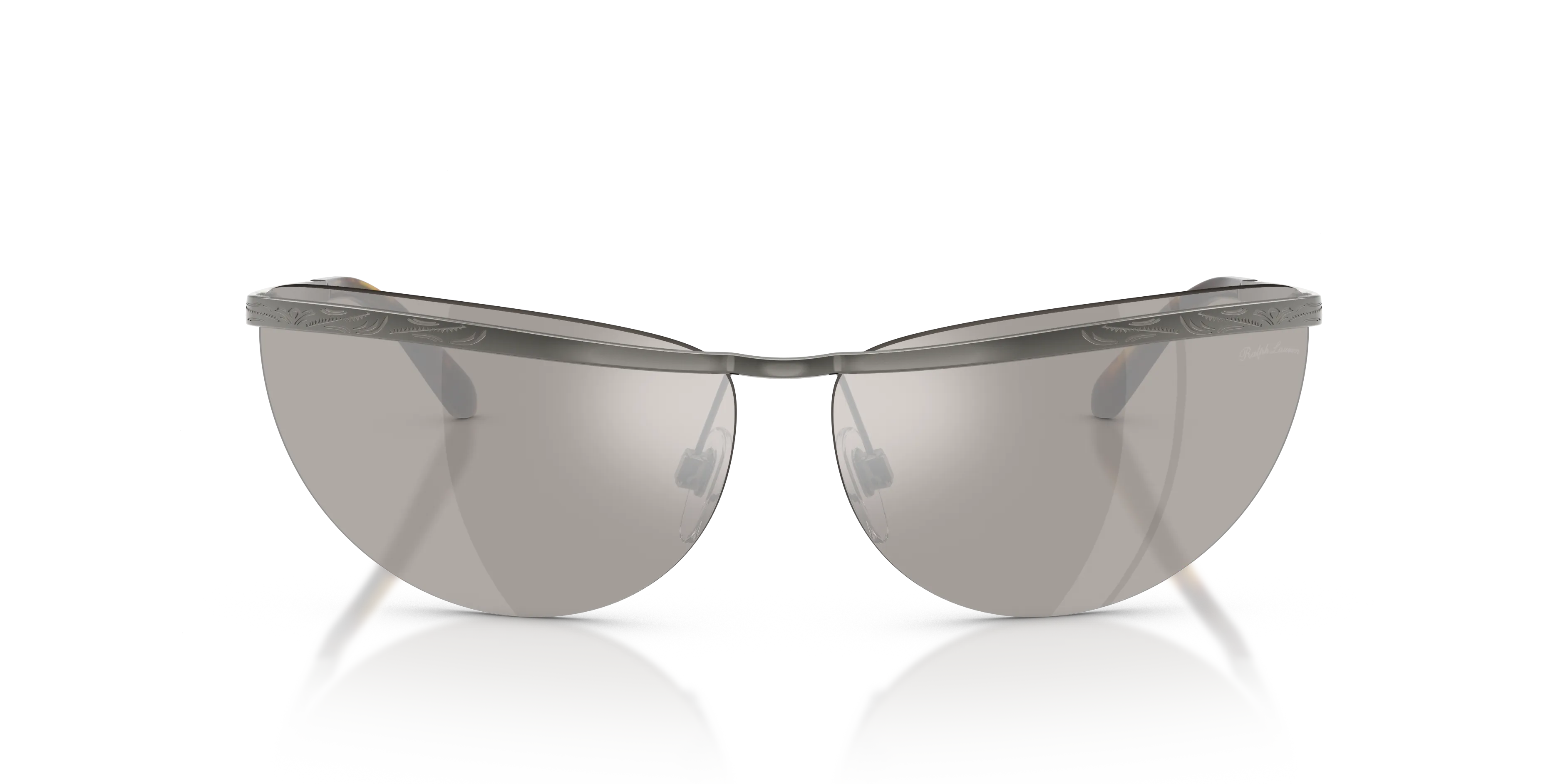 Ralph Lauren RL7097 91206G Occhiali da sole Metallo Grigio Grigio Geometrica Specchiate - immagine 3