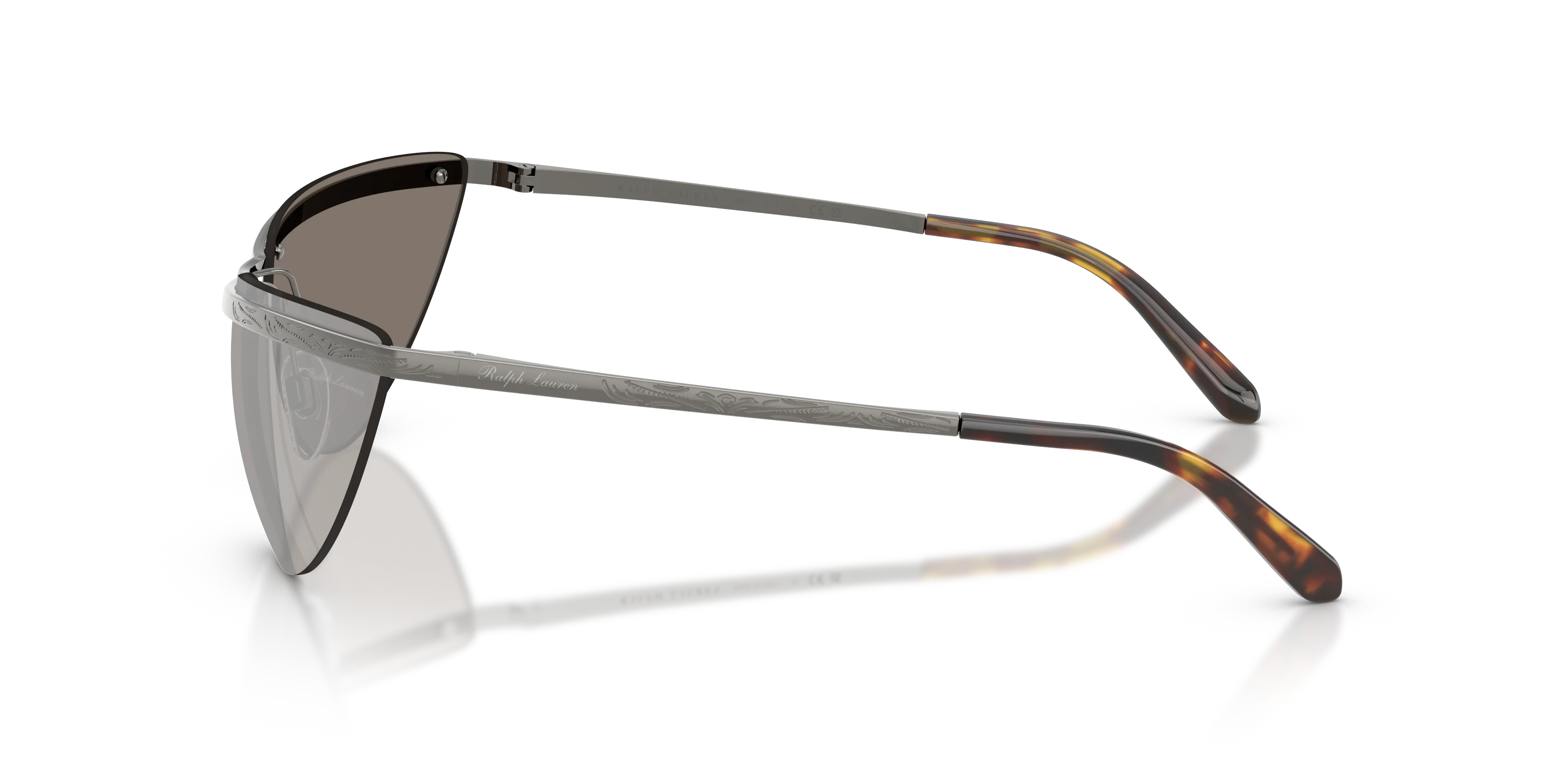 Ralph Lauren RL7097 91206G Occhiali da sole Metallo Grigio Grigio Geometrica Specchiate - immagine 4