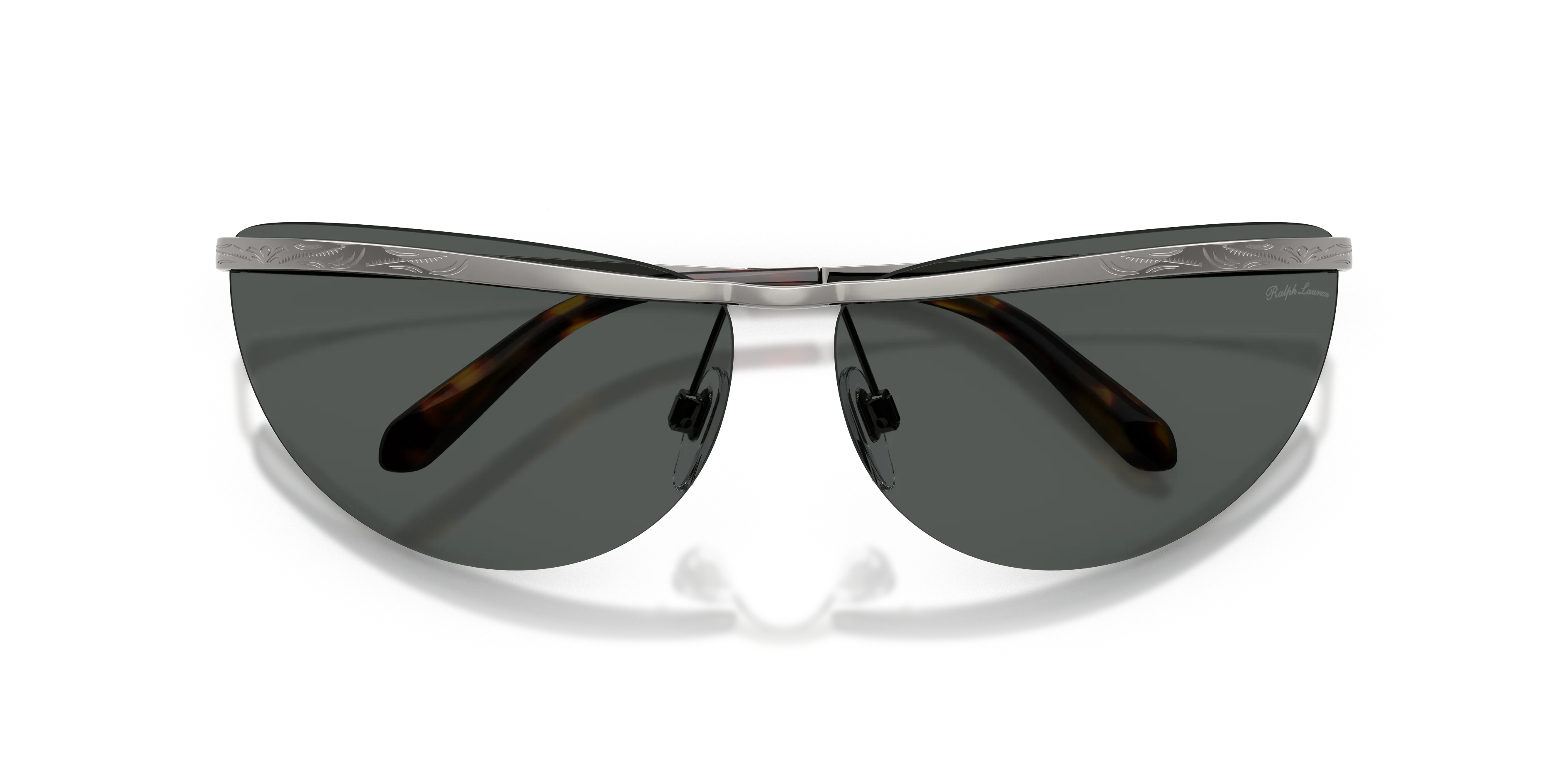 Ralph Lauren RL7097 900287 Occhiali da sole Metallo Grigio Grigio Geometrica Normale - immagine 2