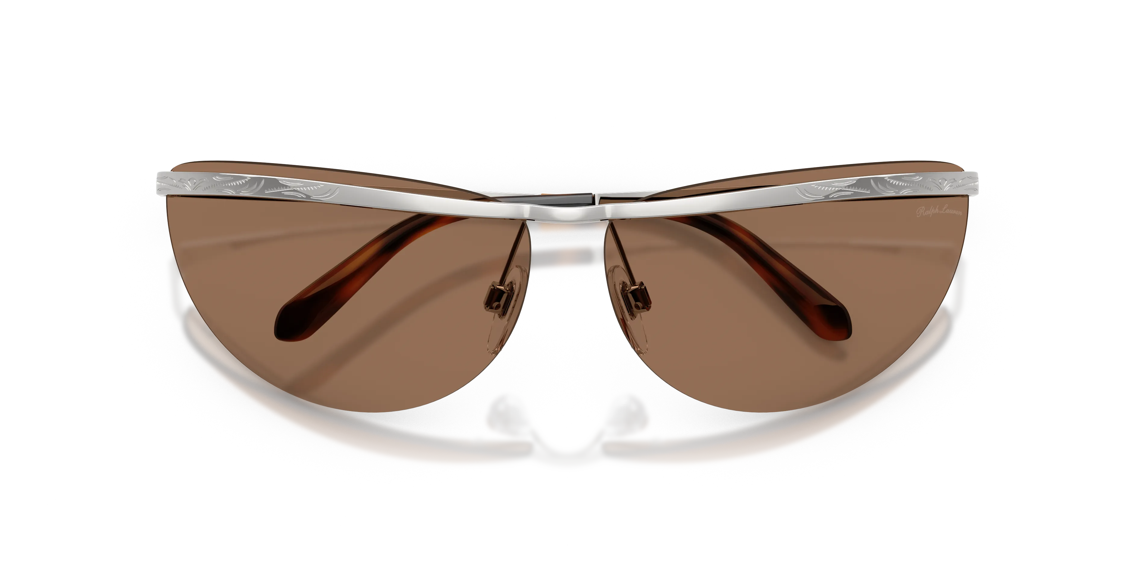 Ralph Lauren RL7097 900173 Occhiali da sole Metallo Argento Marrone Geometrica Normale - immagine 2
