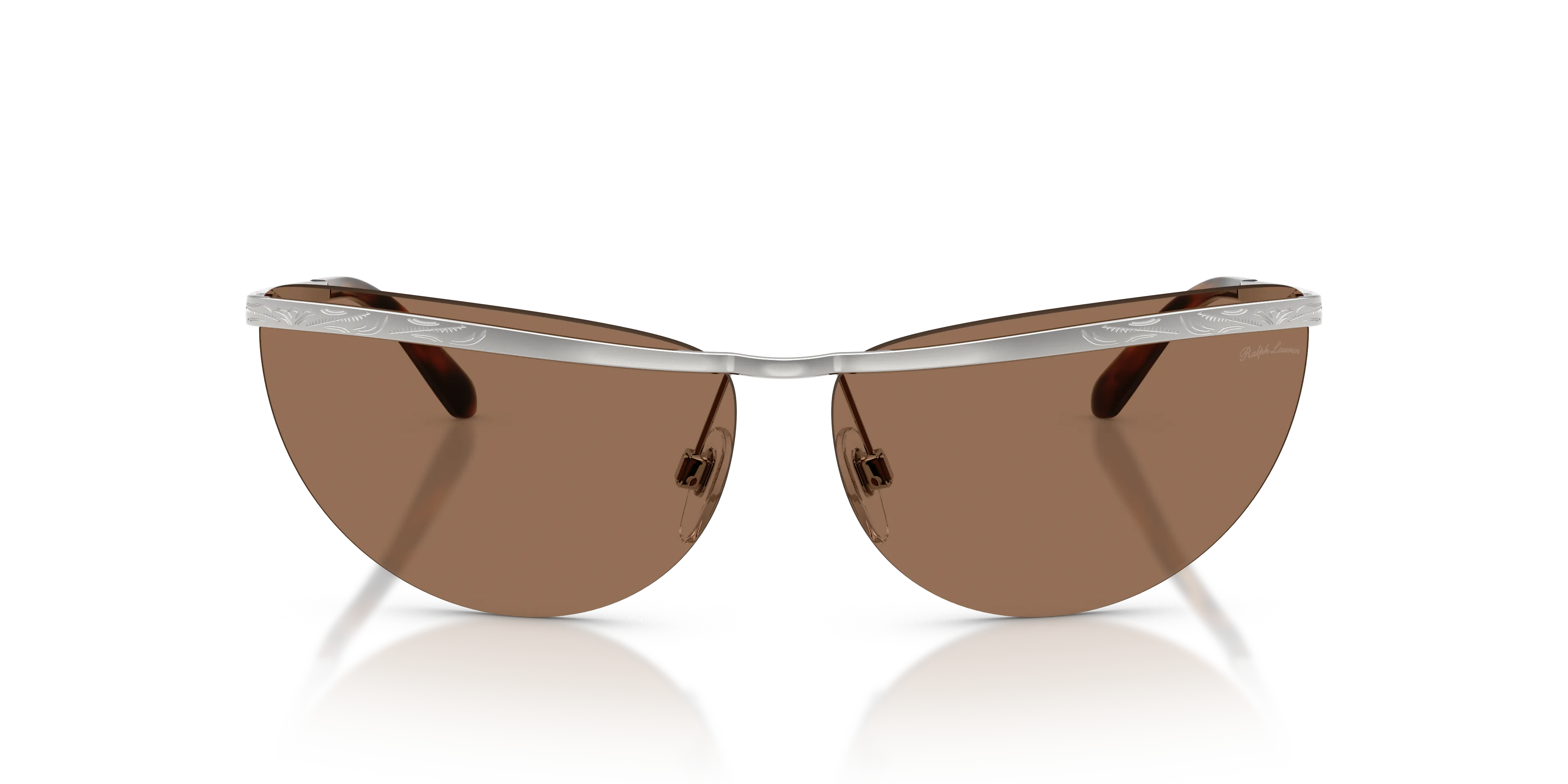 Ralph Lauren RL7097 900173 Occhiali da sole Metallo Argento Marrone Geometrica Normale - immagine 3
