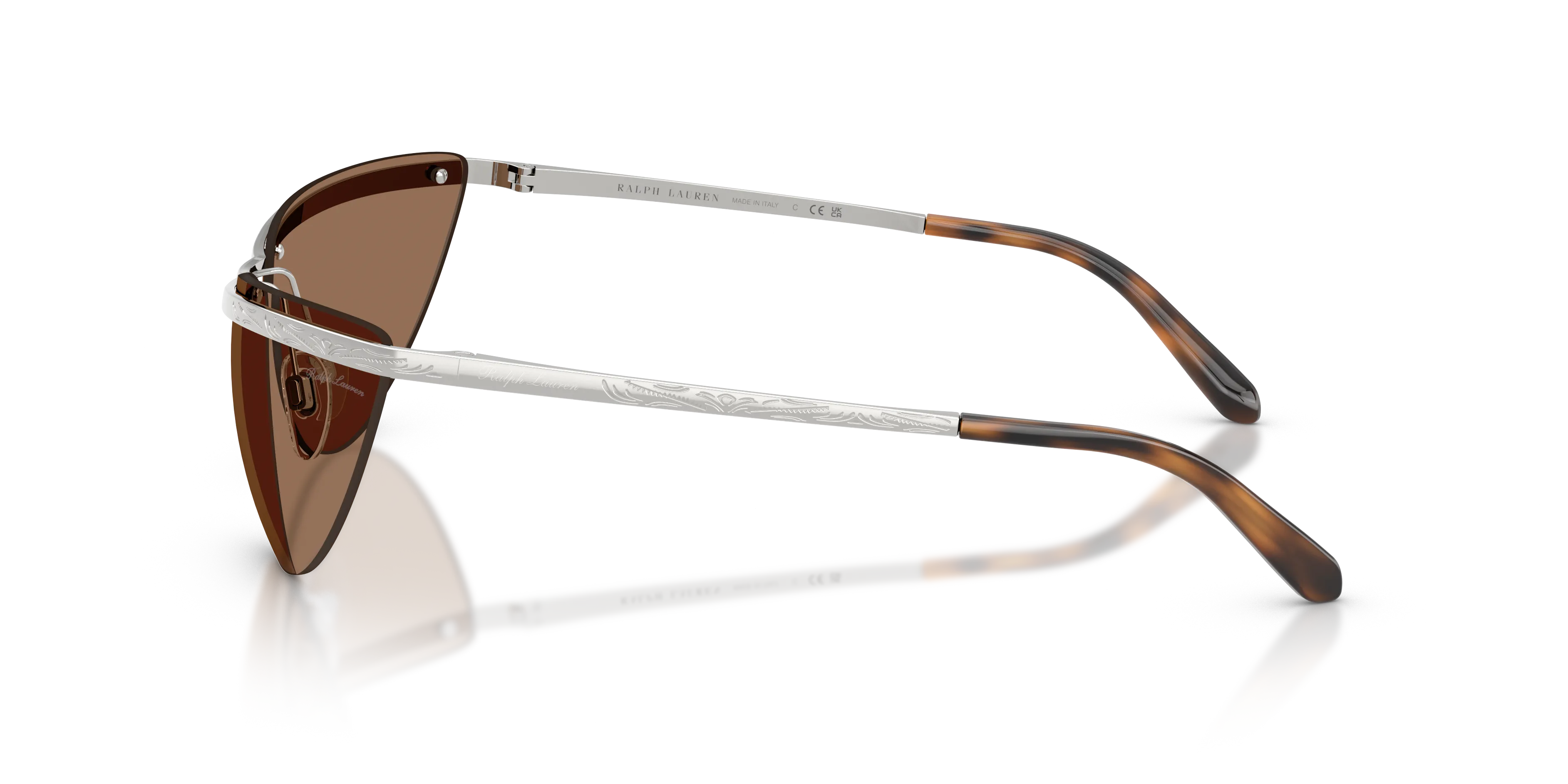 Ralph Lauren RL7097 900173 Occhiali da sole Metallo Argento Marrone Geometrica Normale - immagine 4