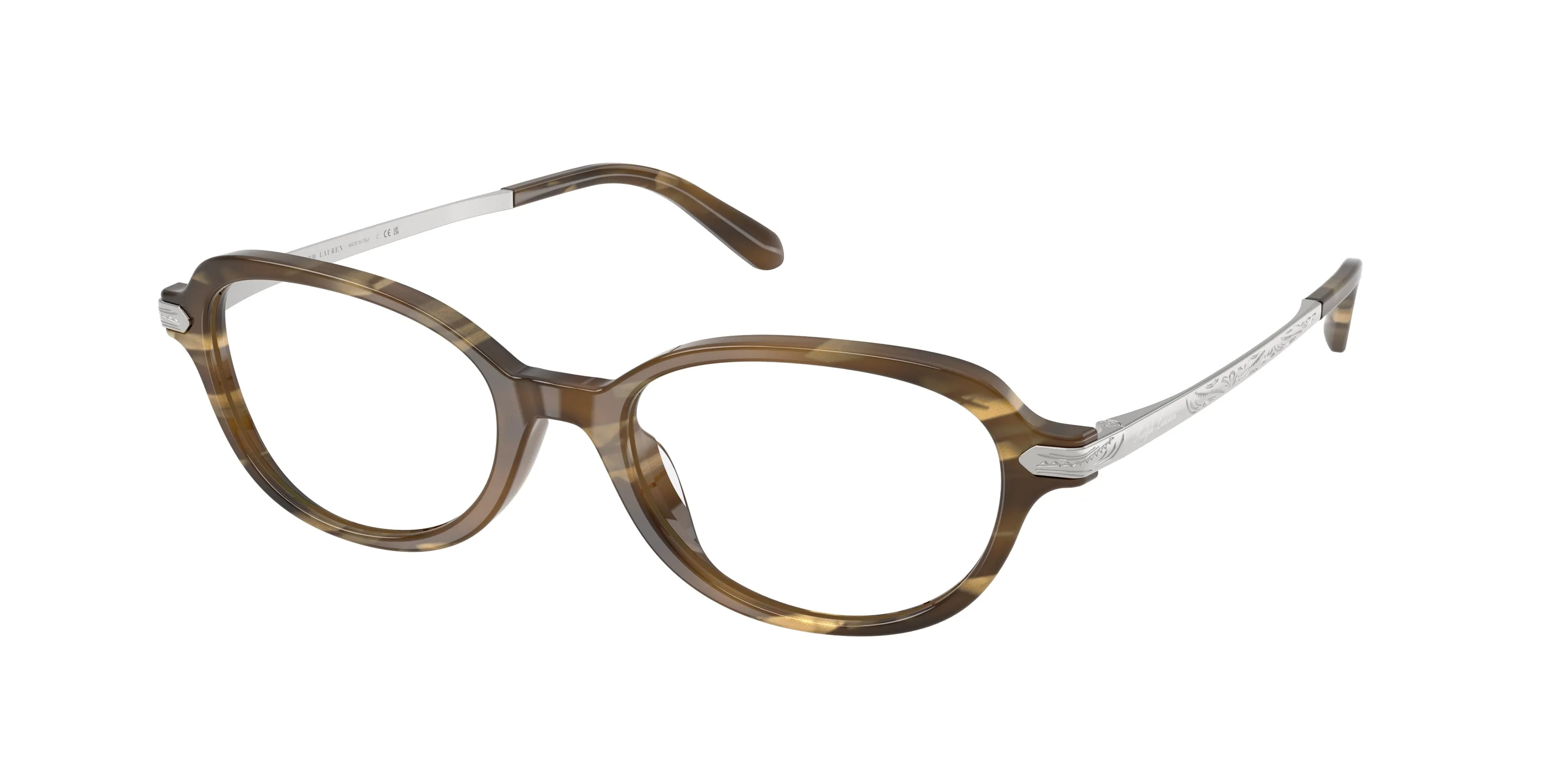 Ralph Lauren RL6269U 6378 Montature da vista Acetato Marrone Trasparente Rotonda Normale - immagine 1