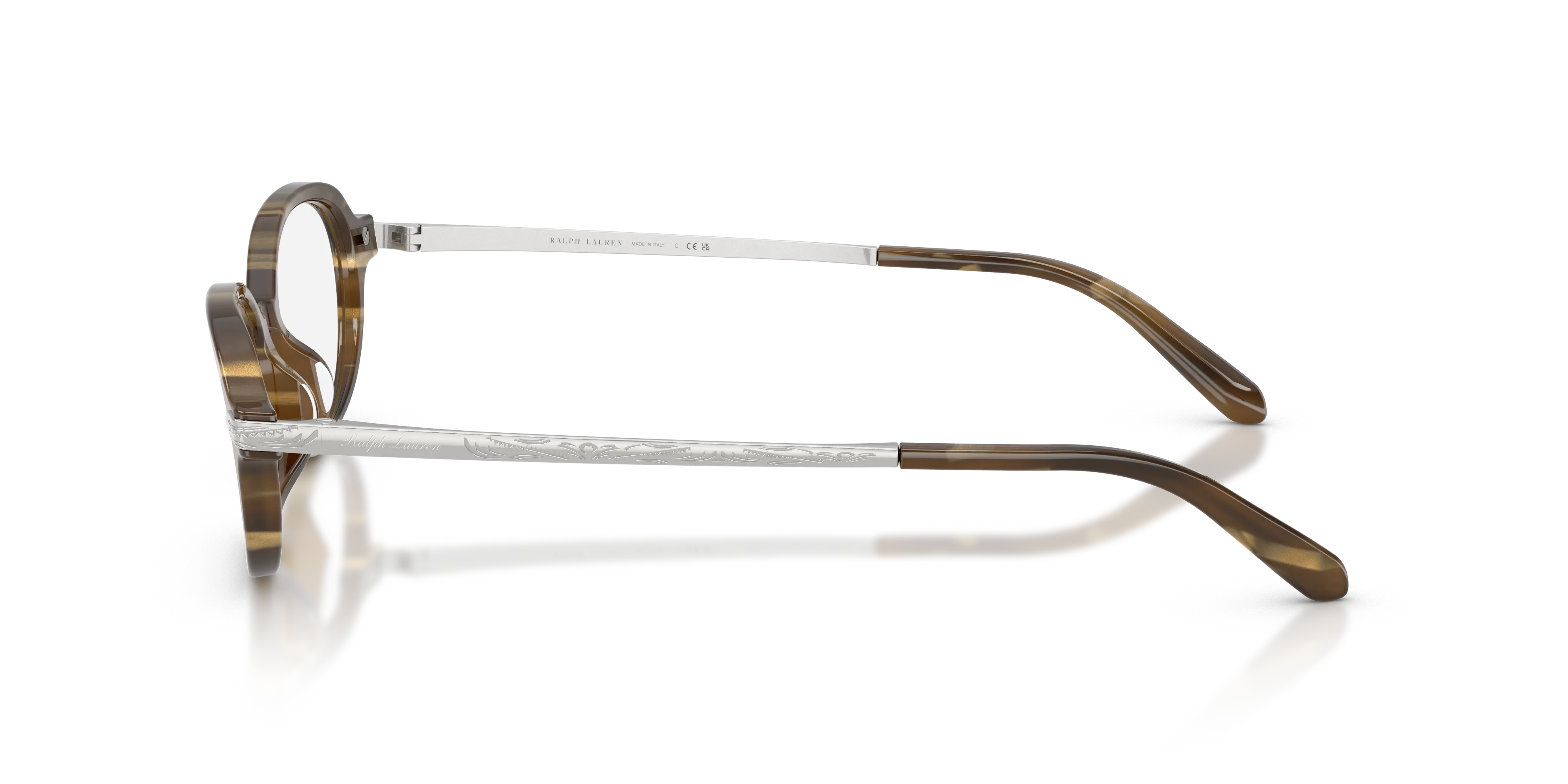 Ralph Lauren RL6269U 6378 Montature da vista Acetato Marrone Trasparente Rotonda Normale - immagine 4