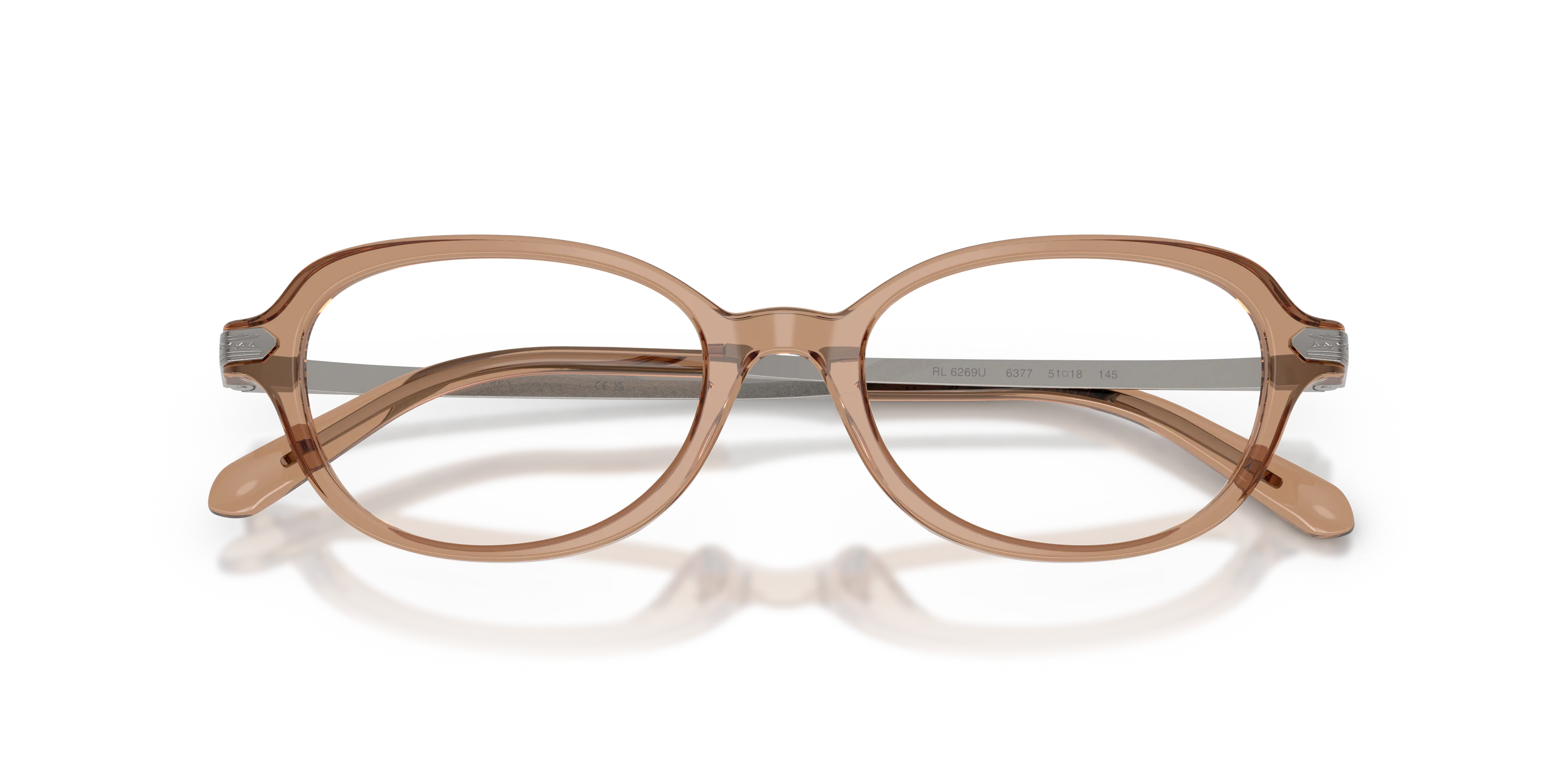 Ralph Lauren RL6269U 6377 Montature da vista Acetato Marrone Trasparente Rotonda Normale - immagine 2
