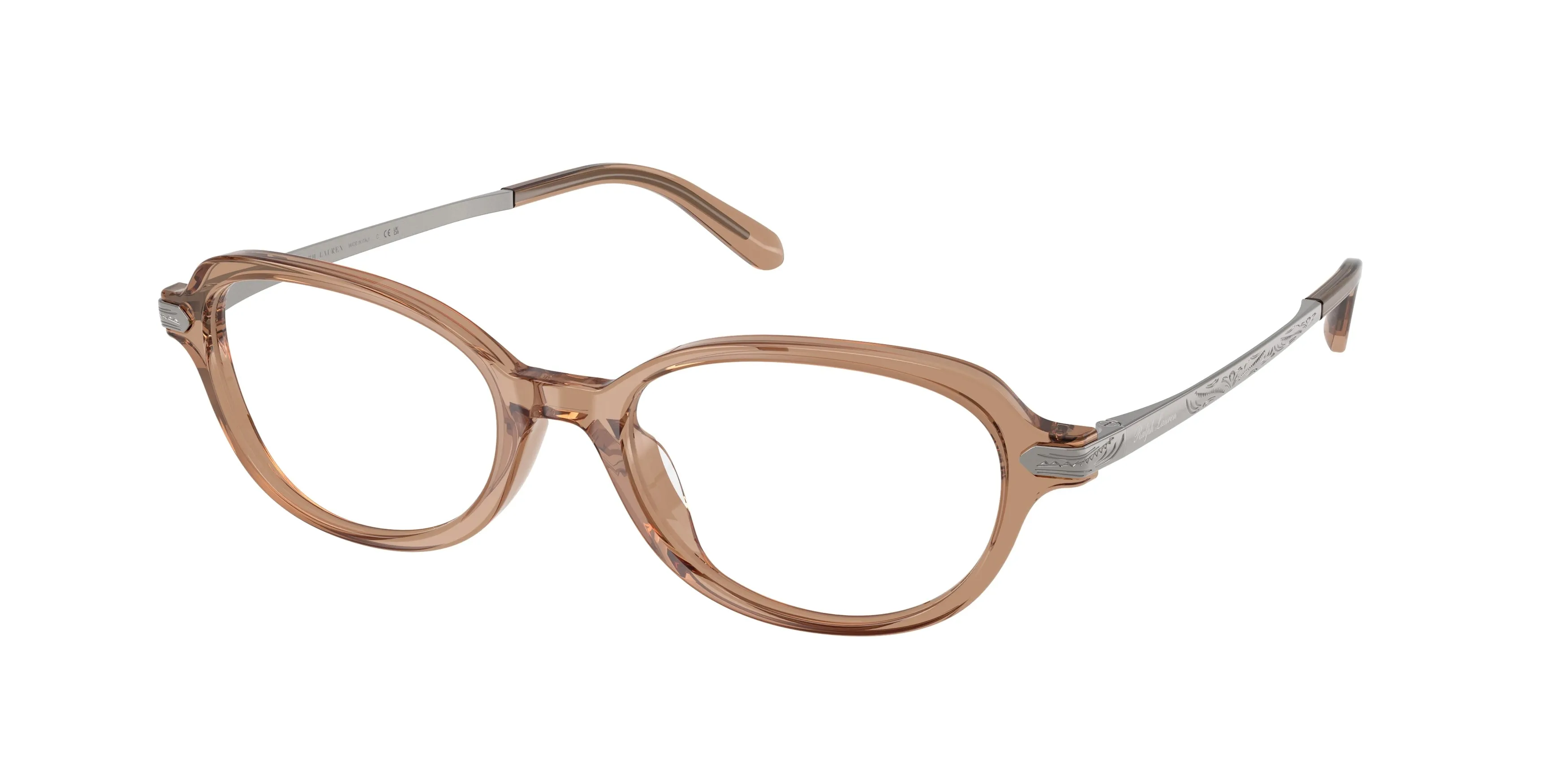 Ralph Lauren RL6269U 6377 Montature da vista Acetato Marrone Trasparente Rotonda Normale - immagine 1