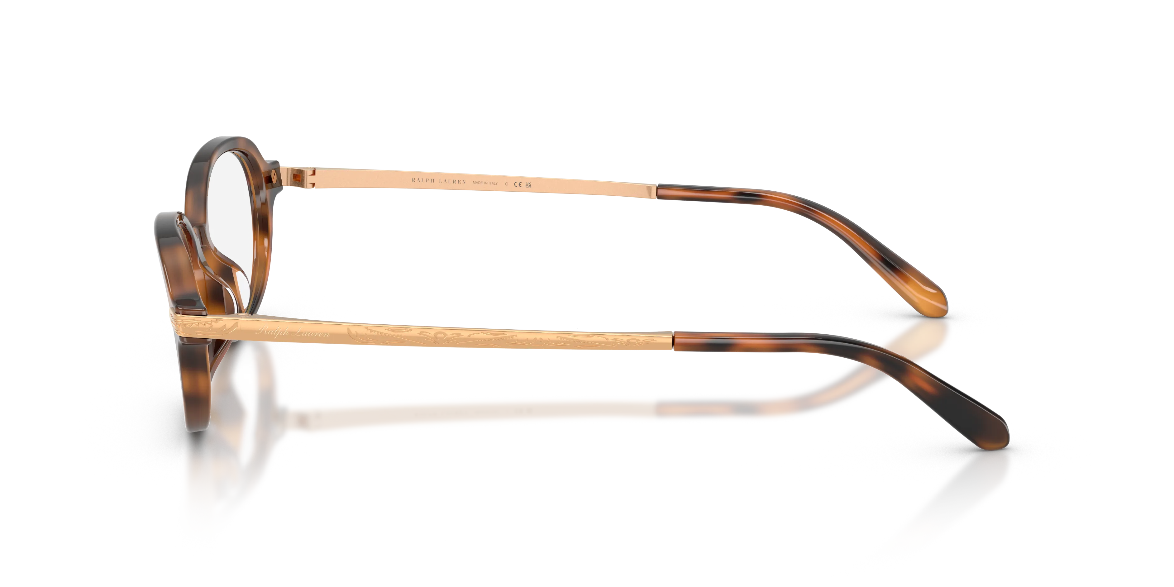 Ralph Lauren RL6269U 6089 Montature da vista Acetato Tartaruga Trasparente Rotonda Normale - immagine 4