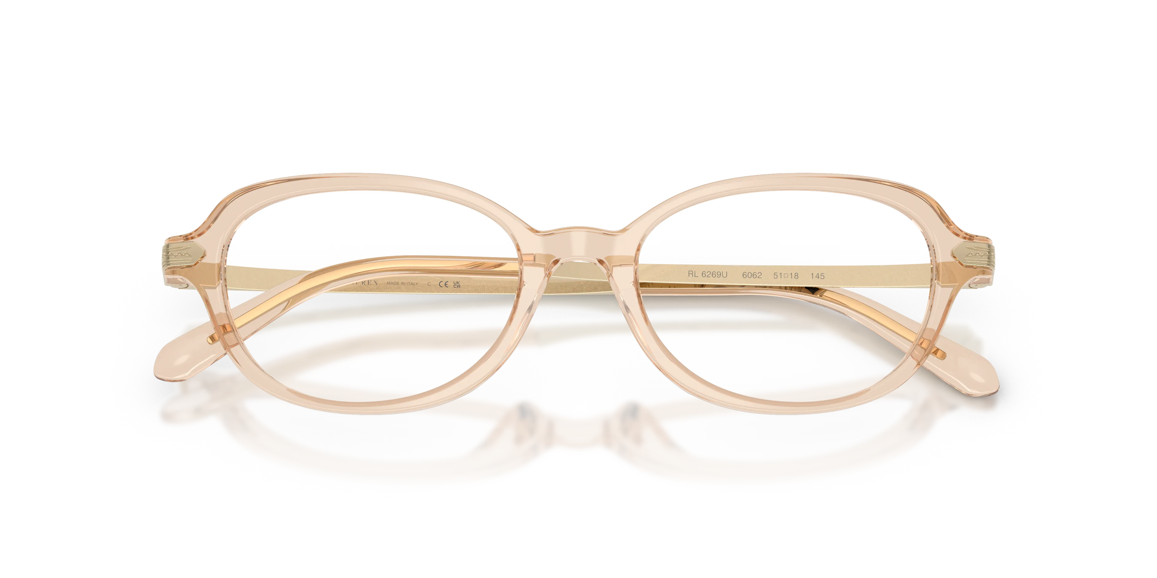 Ralph Lauren RL6269U 6062 Montature da vista Acetato Marrone Trasparente Rotonda Normale - immagine 2
