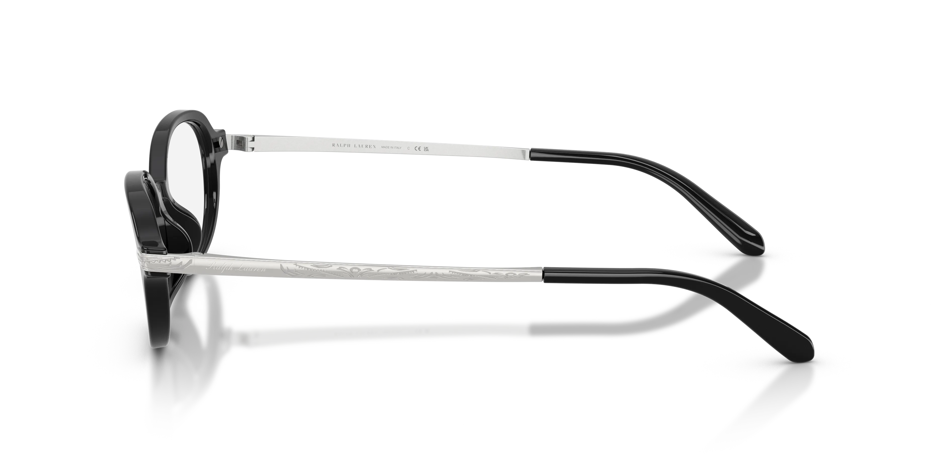 Ralph Lauren RL6269U 5001 Montature da vista Acetato Nero Trasparente Rotonda Normale - immagine 4