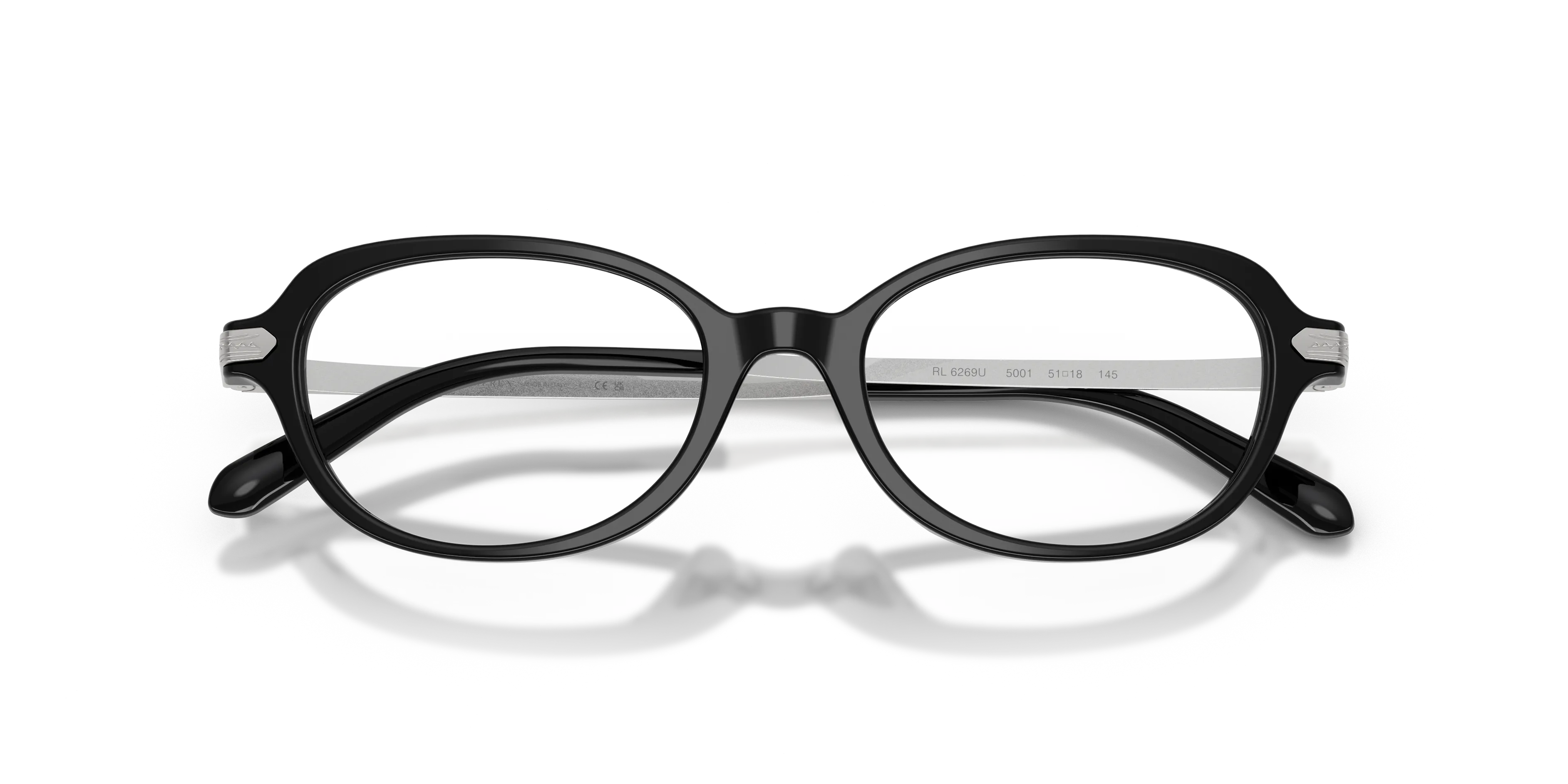 Ralph Lauren RL6269U 5001 Montature da vista Acetato Nero Trasparente Rotonda Normale - immagine 2