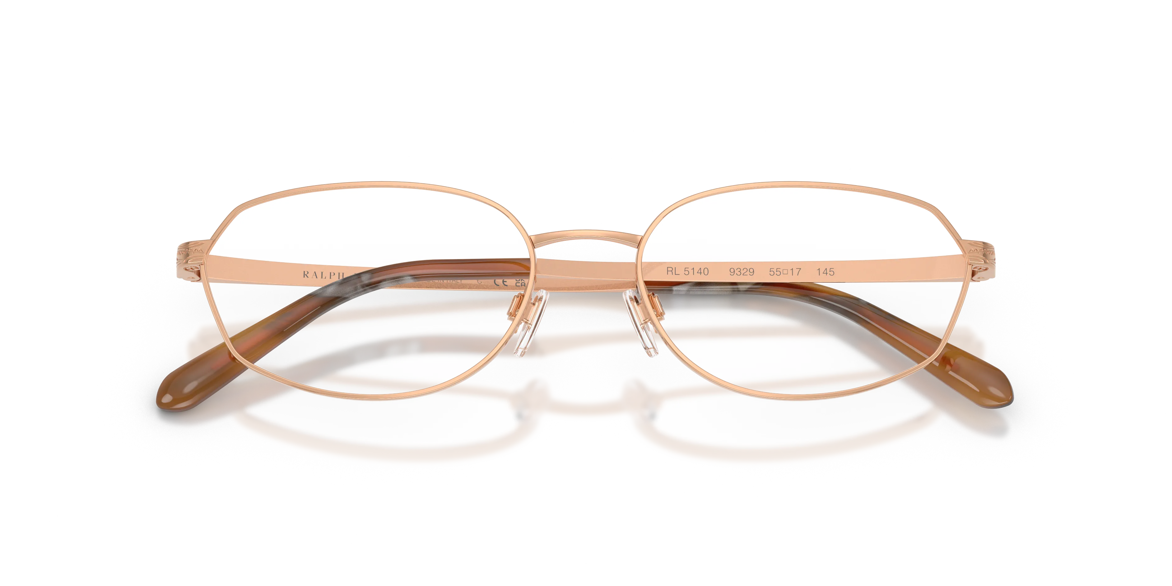 Ralph Lauren RL5140 9329 Montature da vista Metallo Rosa Trasparente Geometrica Normale - immagine 2