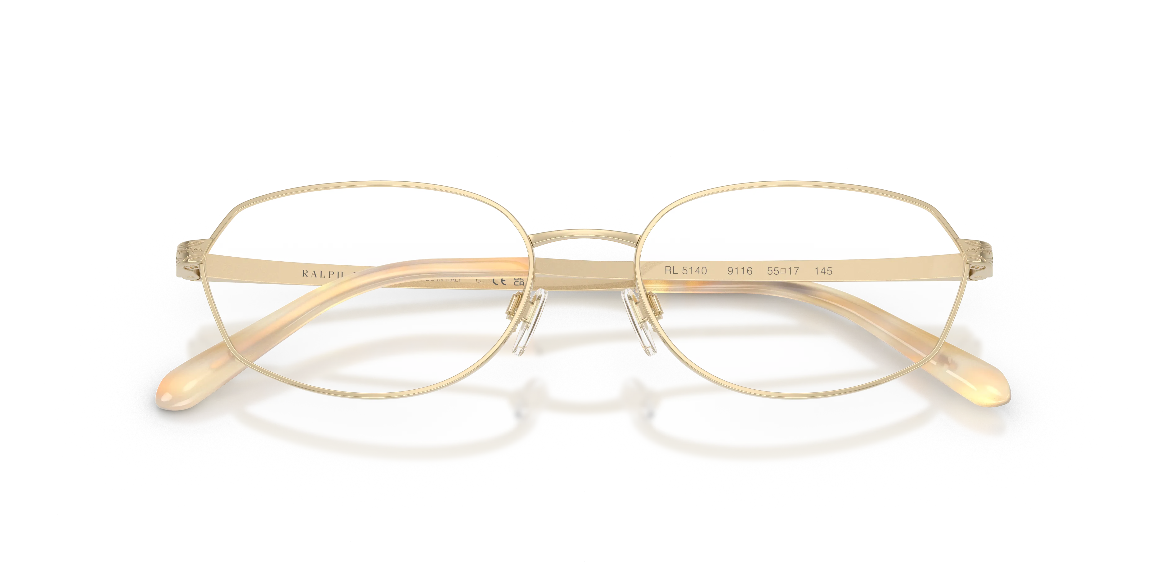 Ralph Lauren RL5140 9116 Montature da vista Metallo Oro Trasparente Geometrica Normale - immagine 2