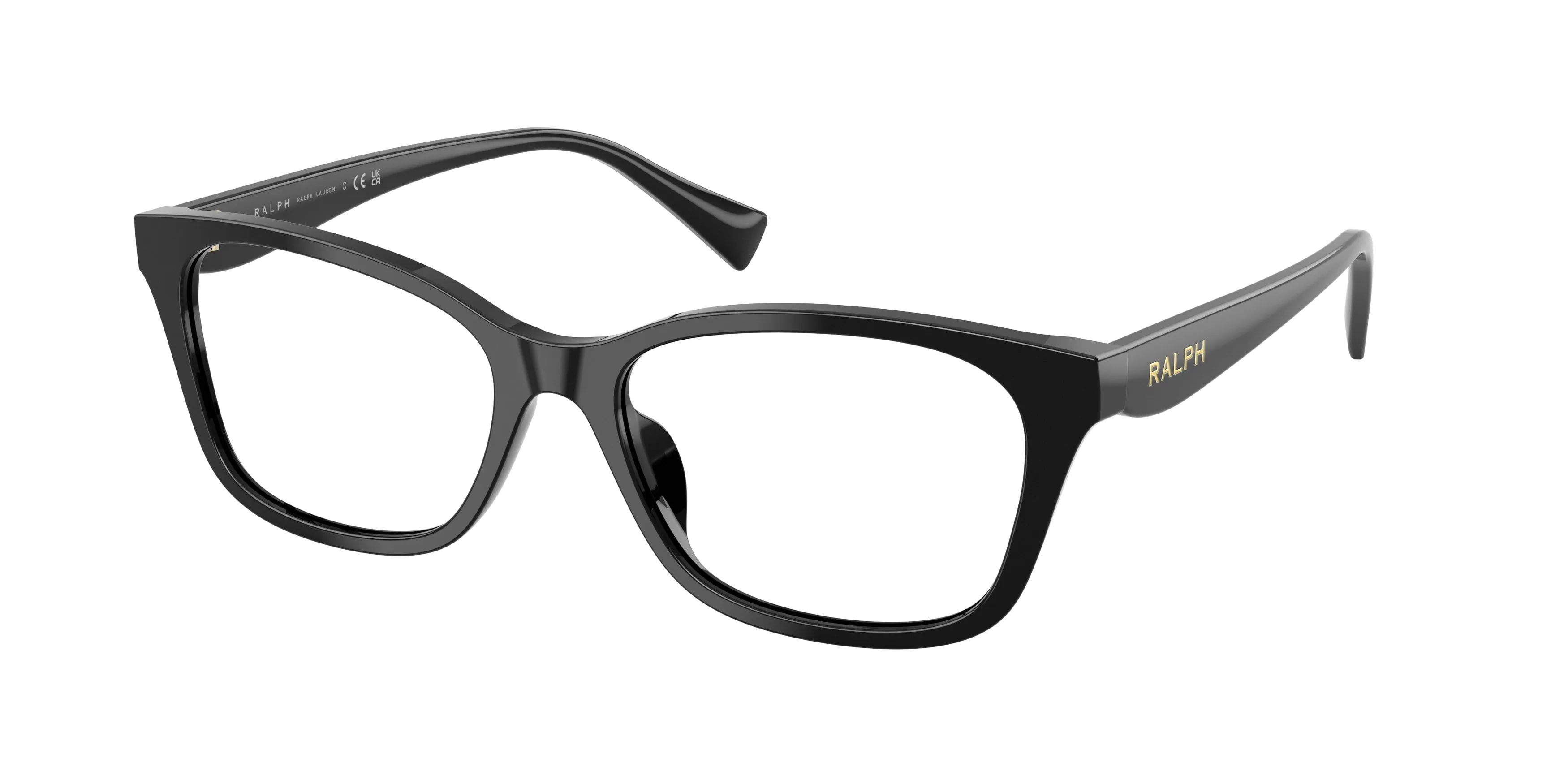Ralph Lauren RA7202U 5001 Montature da vista Acetato Nero Trasparente Geometrica Normale - immagine 1