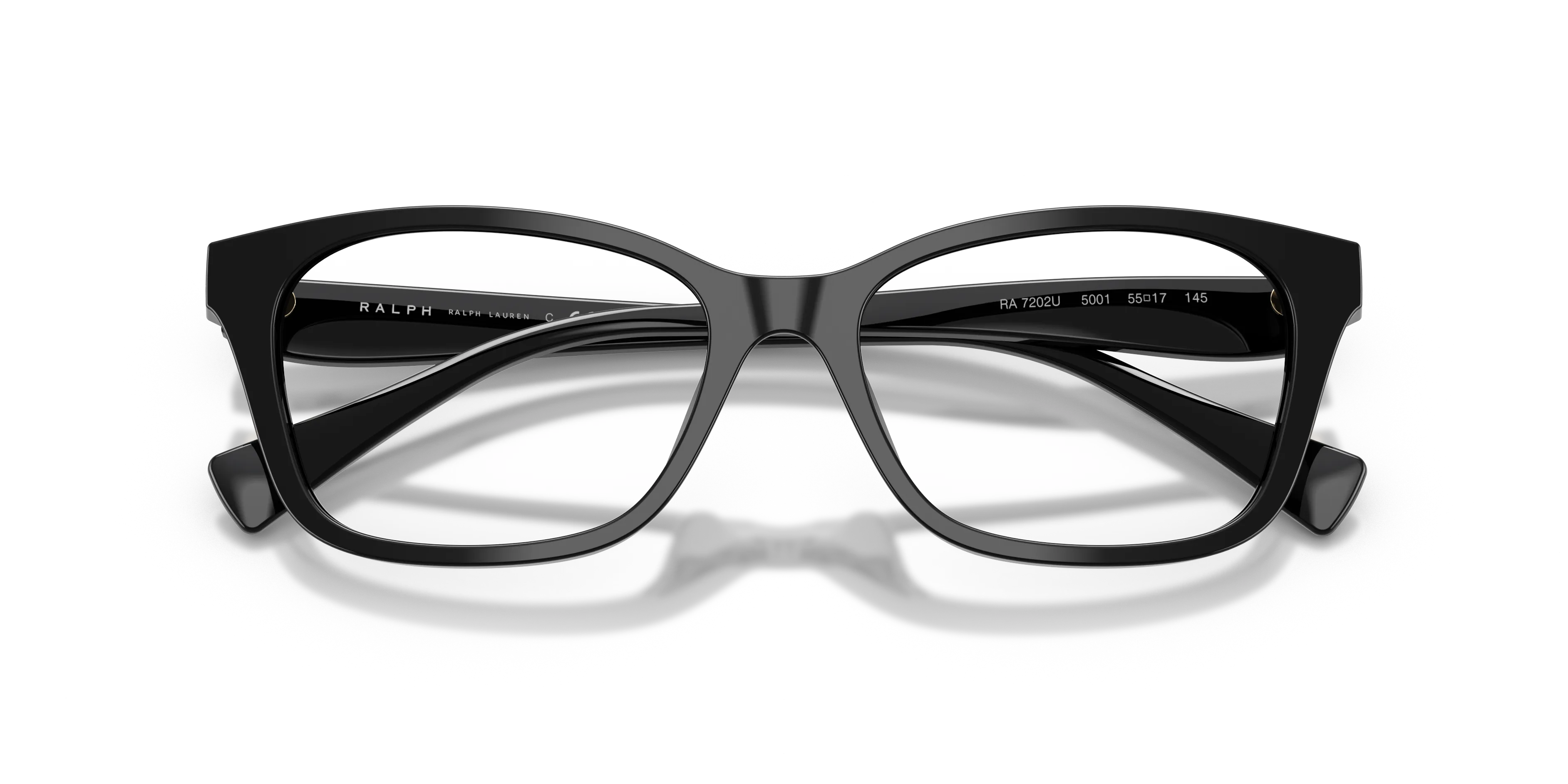 Ralph Lauren RA7202U 5001 Montature da vista Acetato Nero Trasparente Geometrica Normale - immagine 2