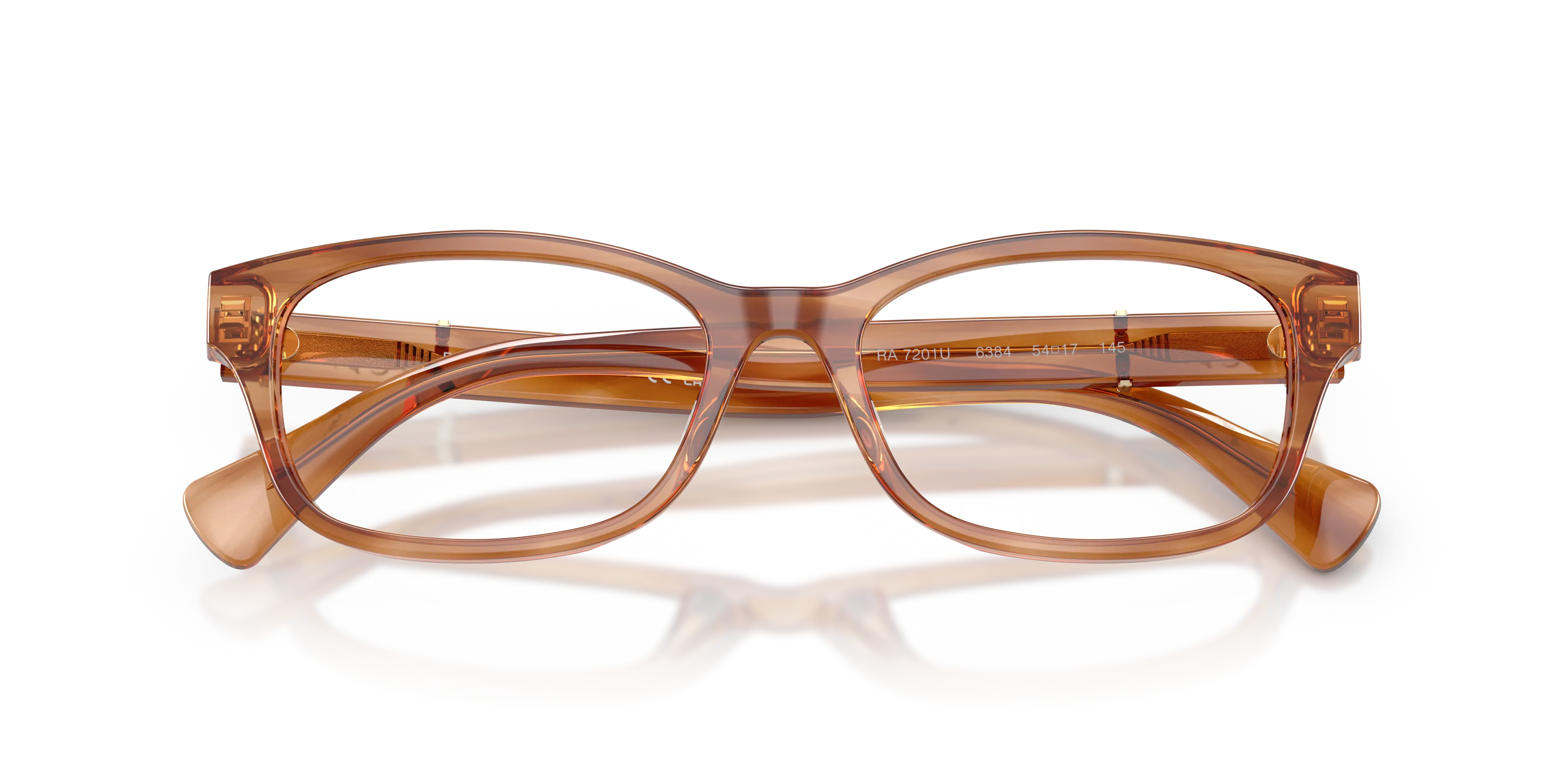 Ralph Lauren RA7201U 6384 Montature da vista Acetato Tartaruga Trasparente Squadrata Normale - immagine 2