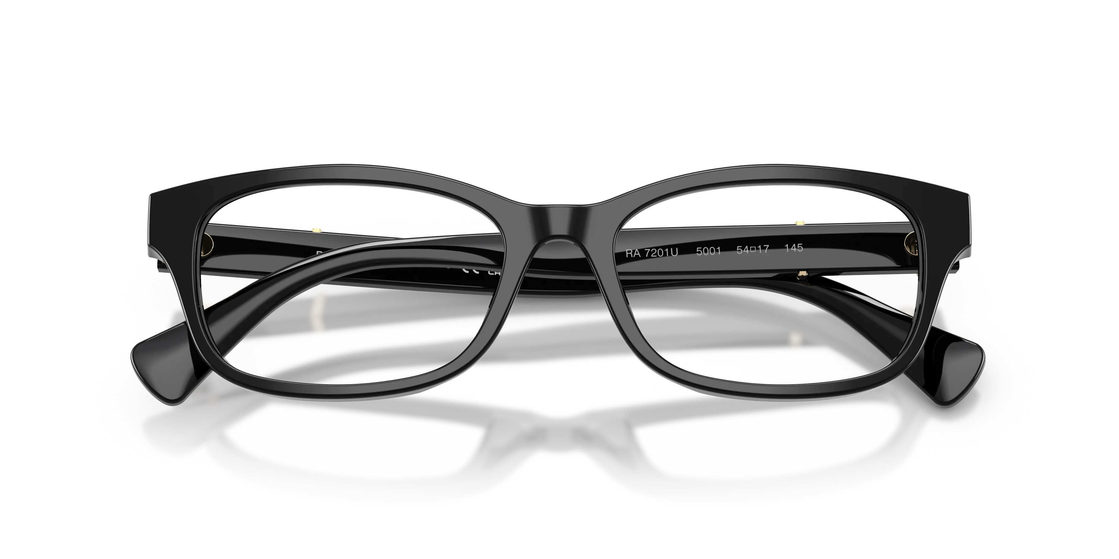 Ralph Lauren RA7201U 5001 Montature da vista Acetato Nero Trasparente Squadrata Normale - immagine 2
