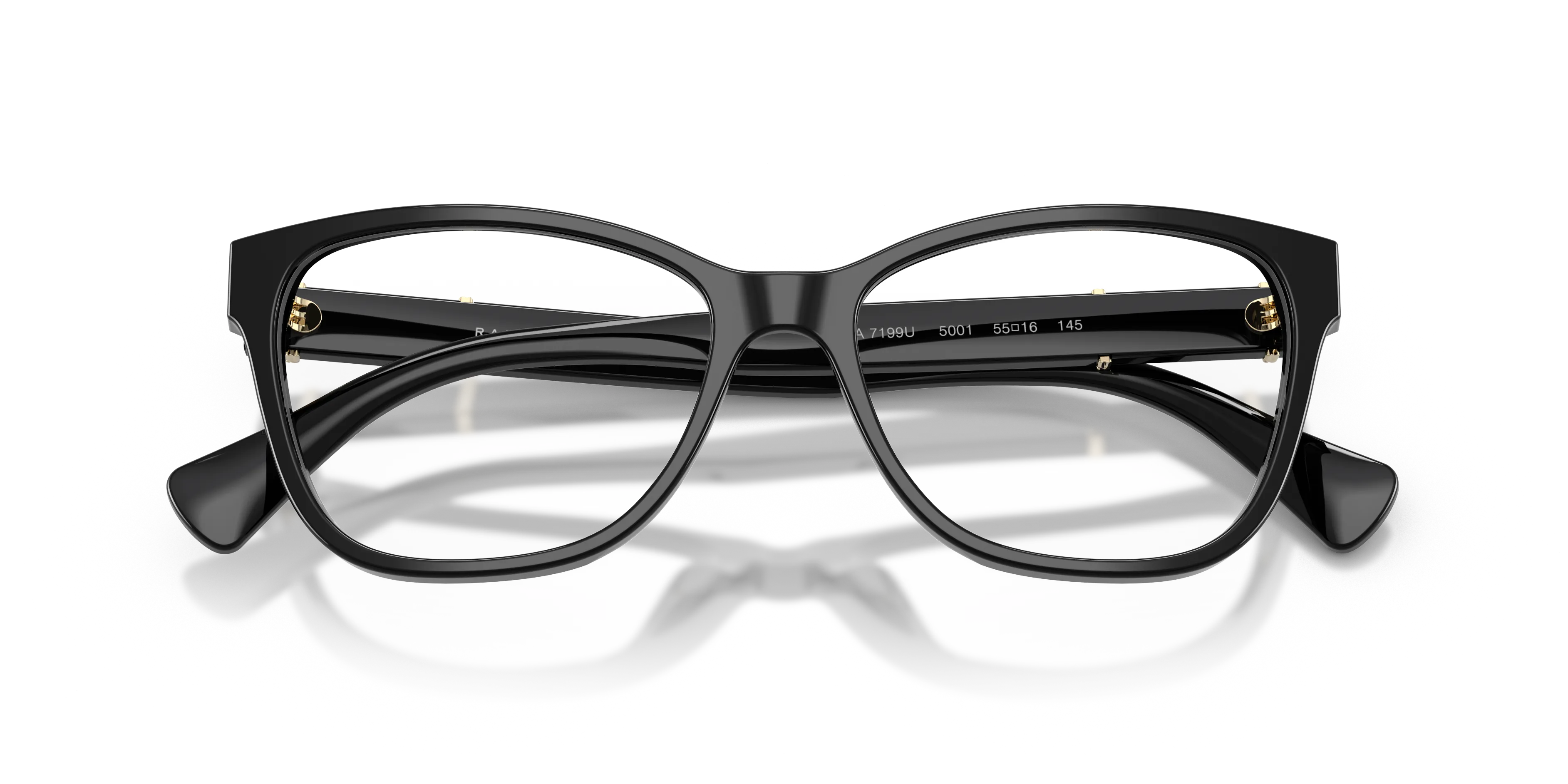 Ralph Lauren RA7199U 5001 Montature da vista Acetato Nero Trasparente Farfalla Normale - immagine 2