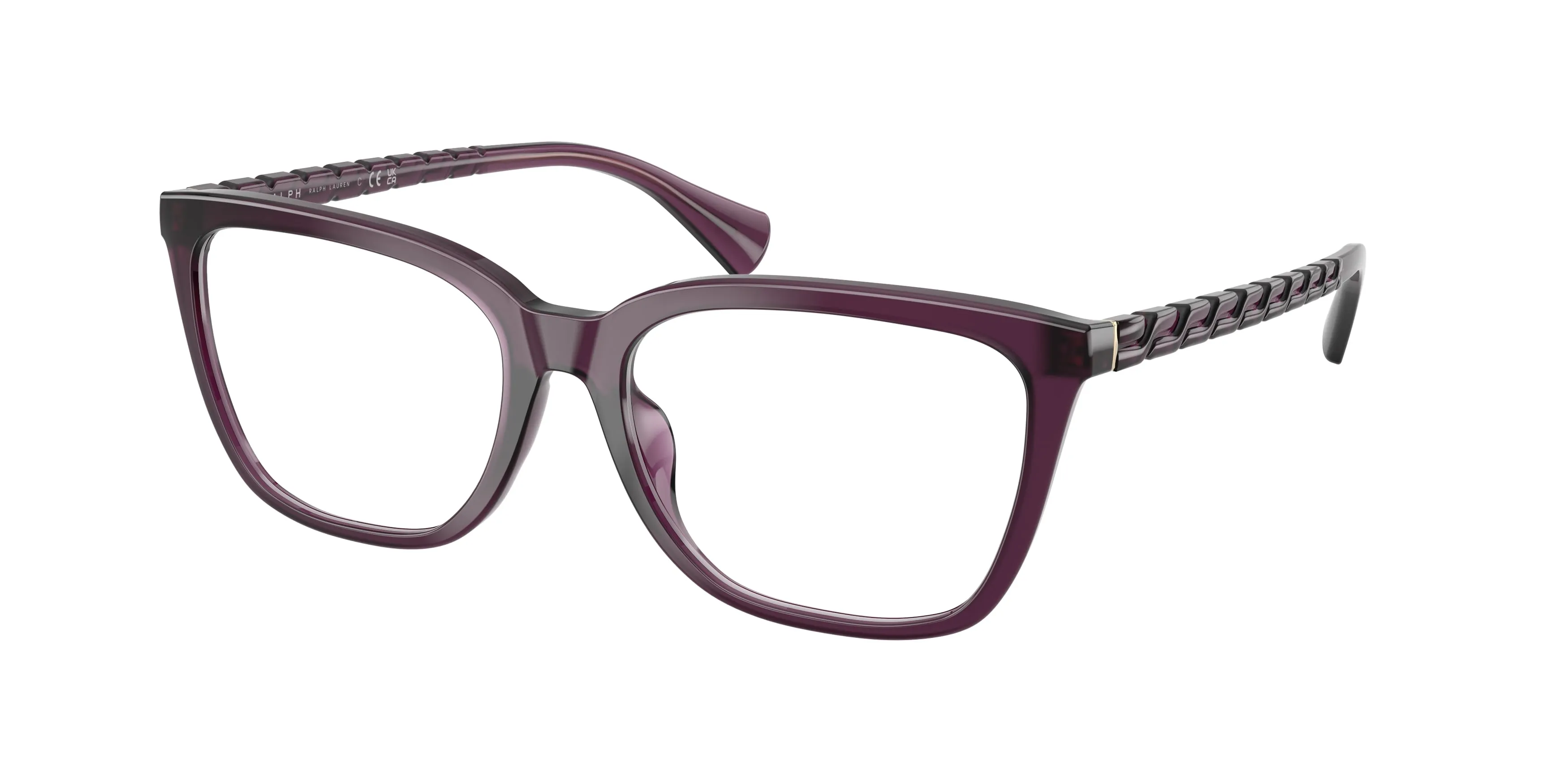 Ralph Lauren RA7178U 6394 Montature da vista Iniettato Viola Trasparente Farfalla Normale - immagine 1