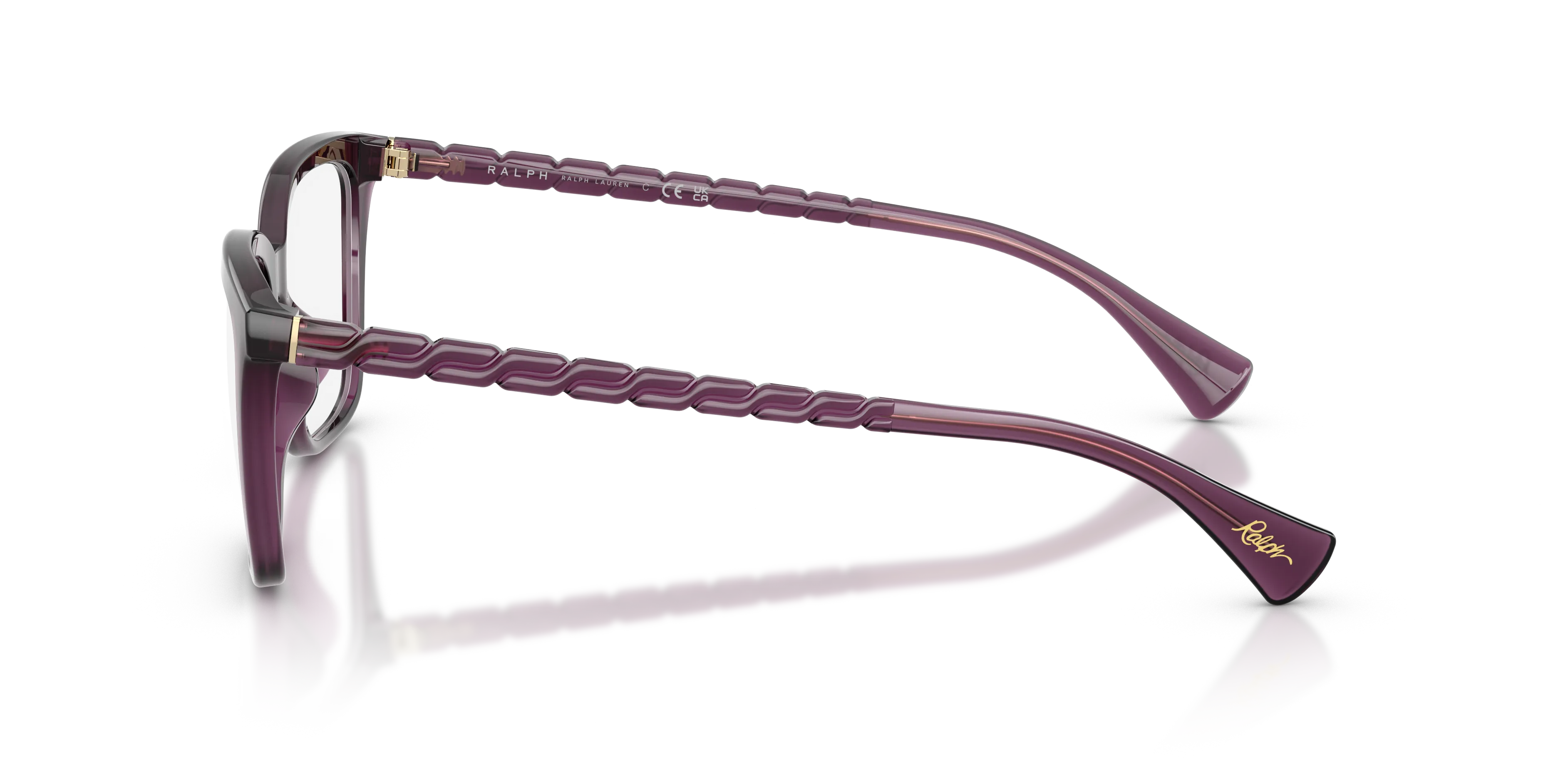 Ralph Lauren RA7178U 6394 Montature da vista Iniettato Viola Trasparente Farfalla Normale - immagine 4