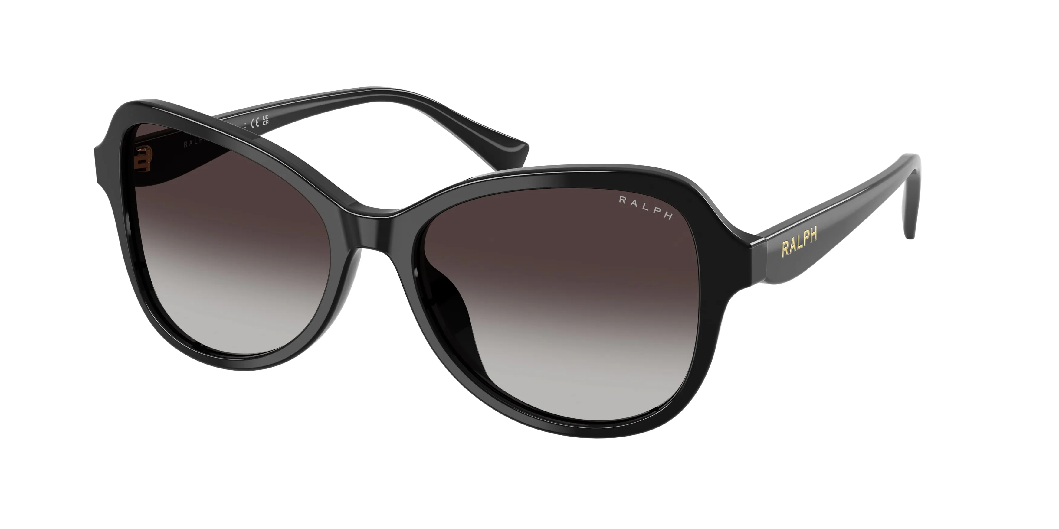 Ralph Lauren RA5360U 50018G Occhiali da sole Acetato Nero Grigio Farfalla Normale Sfumato - immagine 1