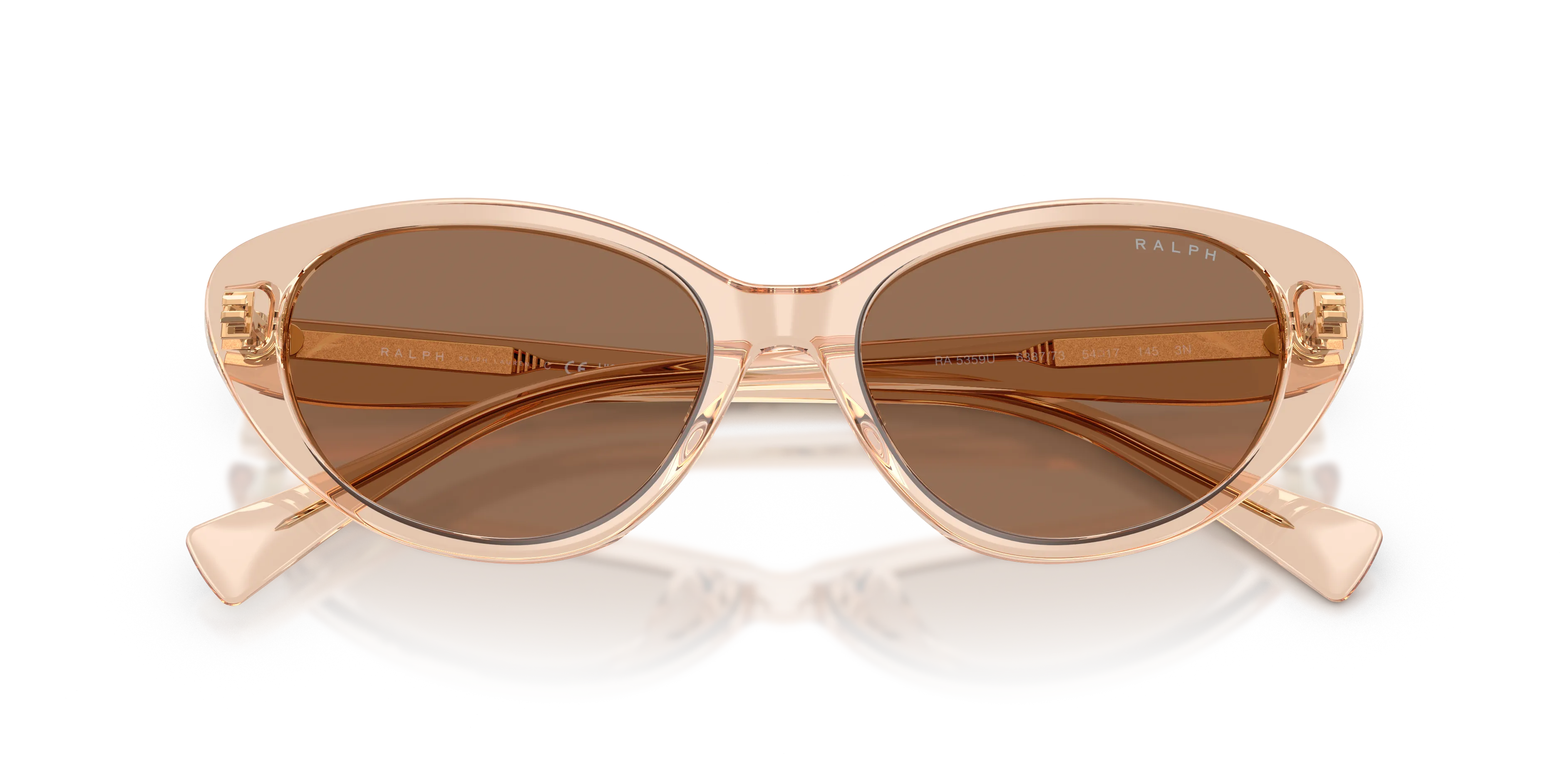 Ralph Lauren RA5359U 638773 Occhiali da sole Acetato Giallo Oro Farfalla Normale - immagine 2