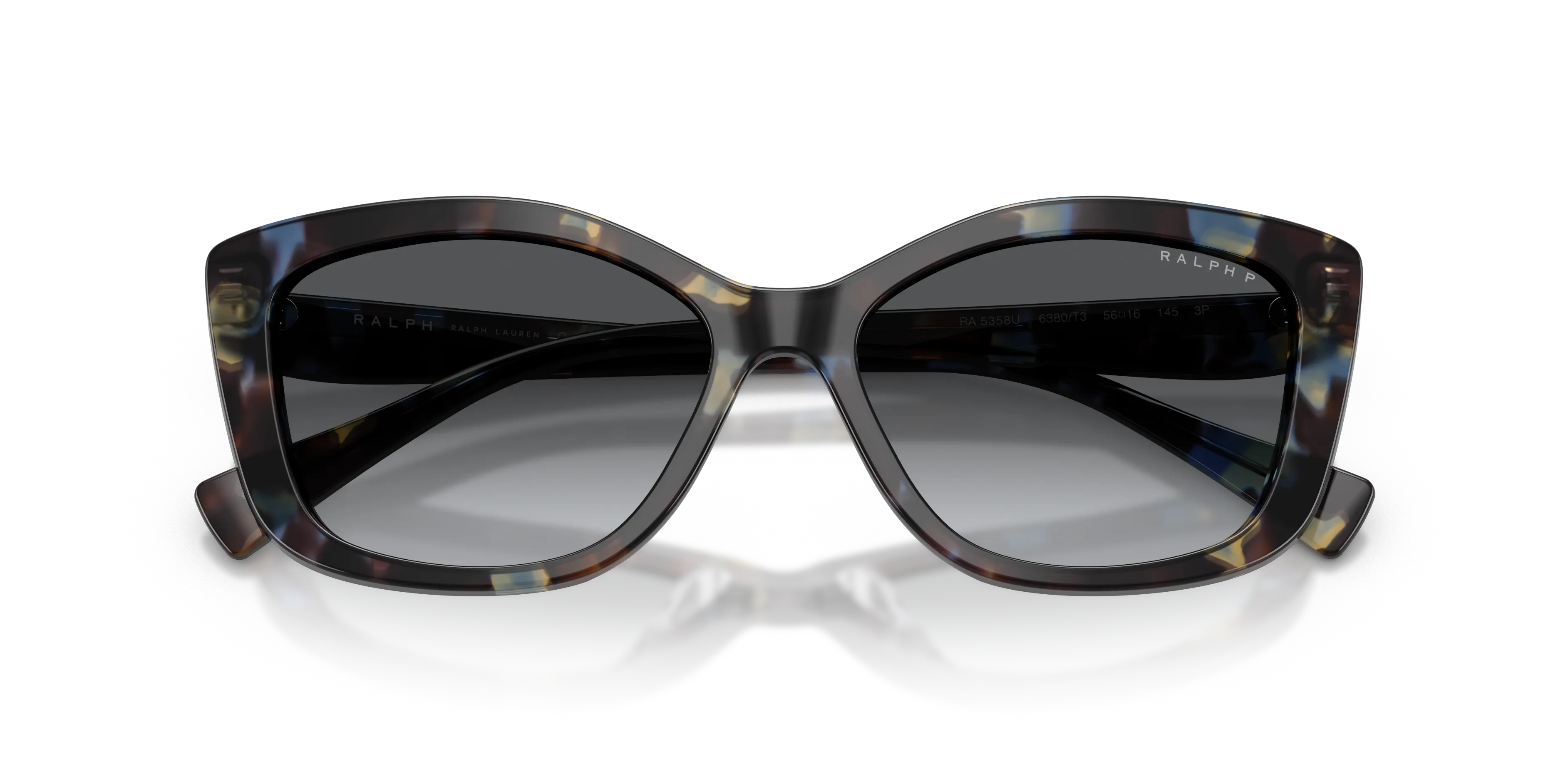 Ralph Lauren RA5358U 6380T3 Occhiali da sole Acetato Blu Grigio Geometrica Polarizzata - immagine 2