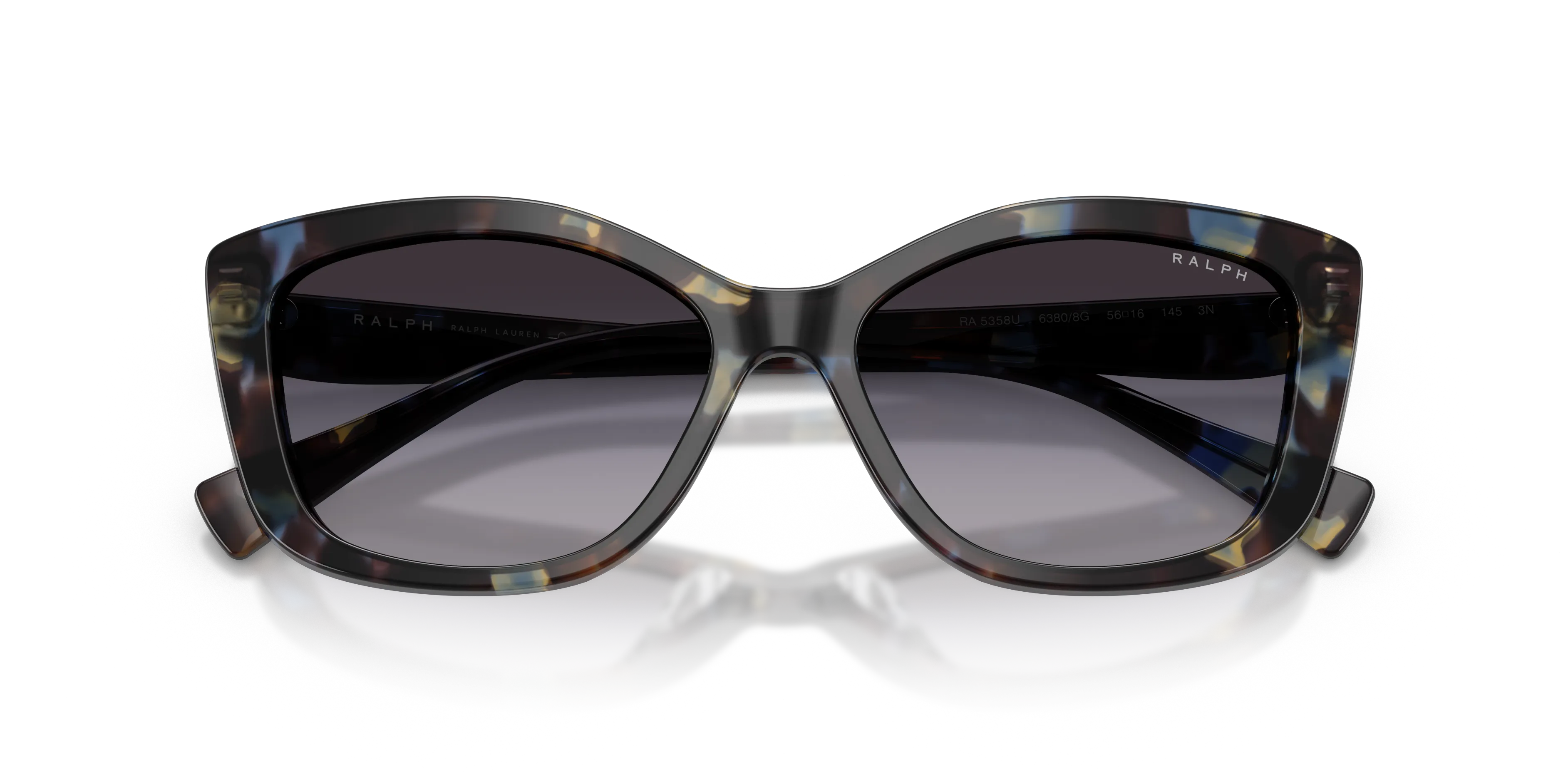 Ralph Lauren RA5358U 63808G Occhiali da sole Acetato Blu Grigio Geometrica Normale Sfumato - immagine 2