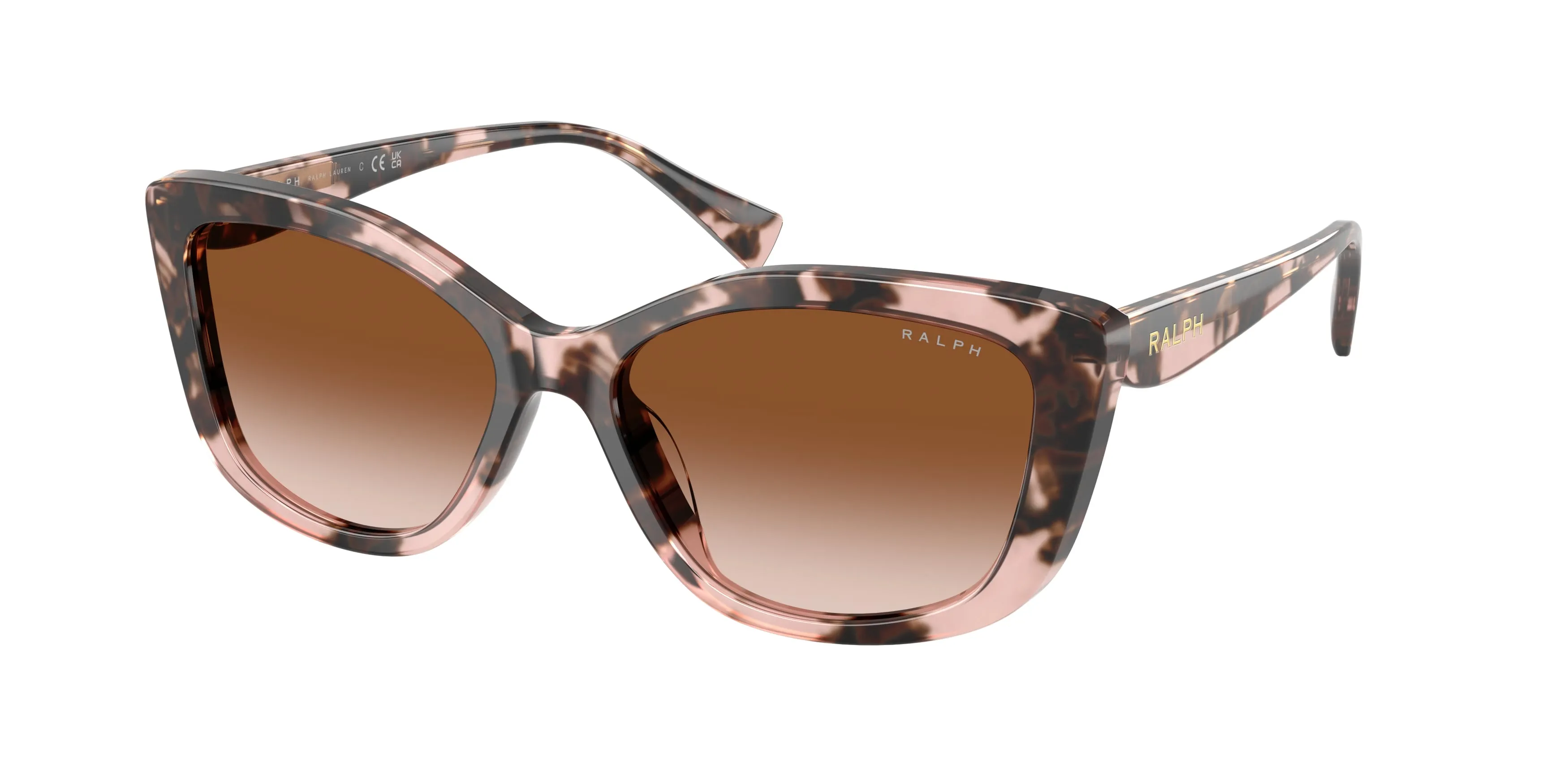Ralph Lauren RA5358U 605813 Occhiali da sole Acetato Tartaruga Marrone Geometrica Normale Sfumato - immagine 1