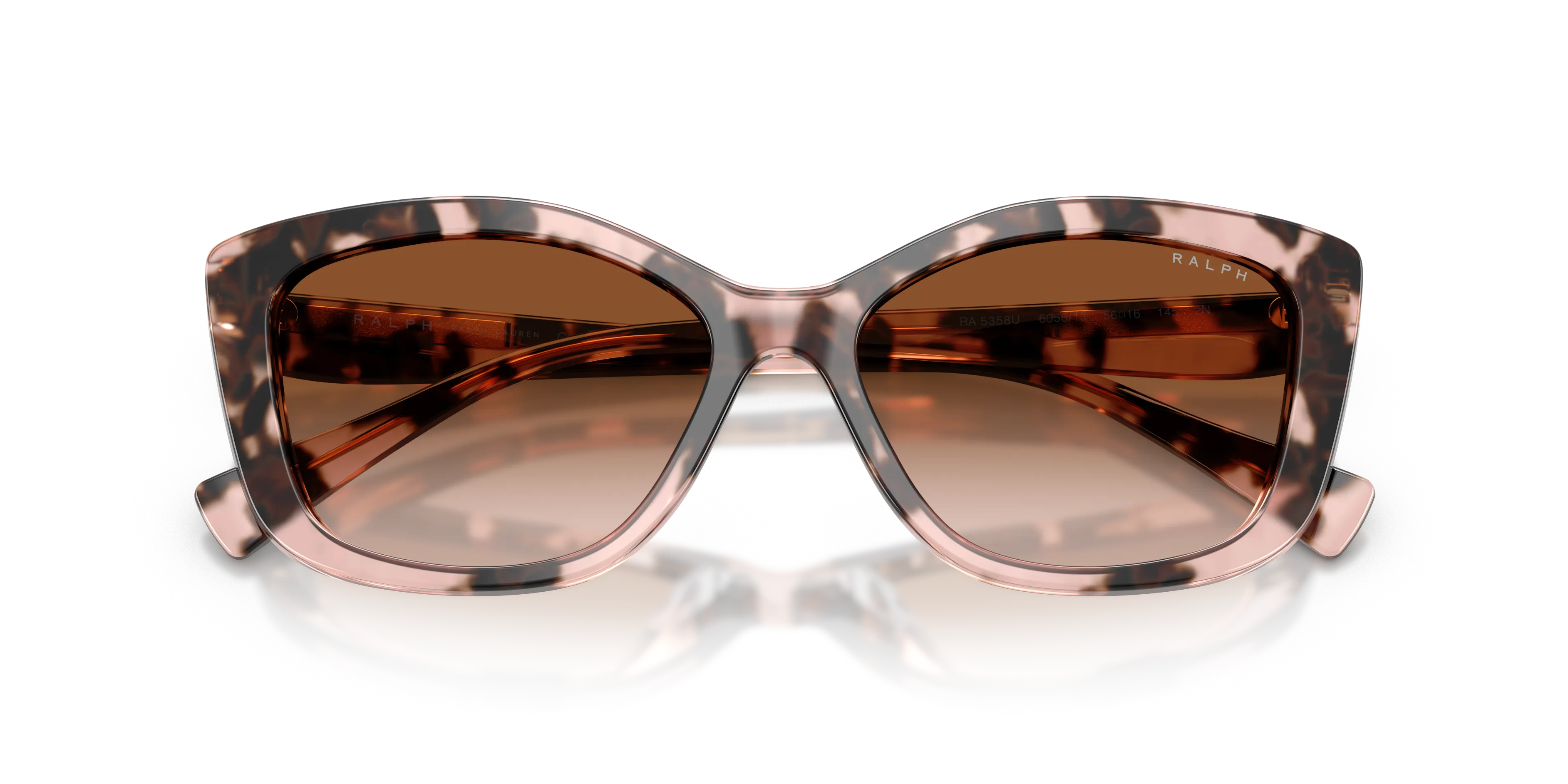 Ralph Lauren RA5358U 605813 Occhiali da sole Acetato Tartaruga Marrone Geometrica Normale Sfumato - immagine 2