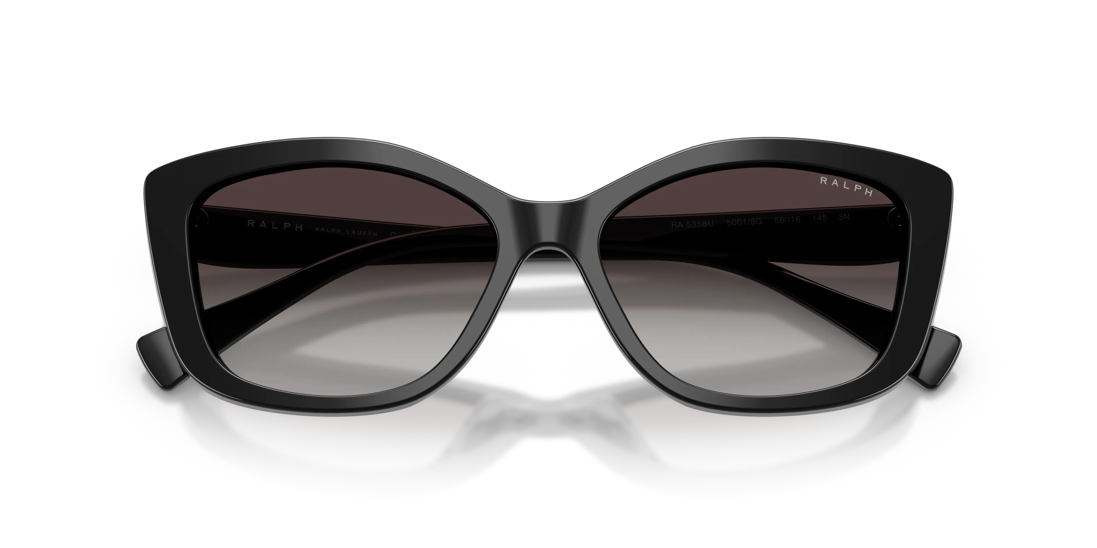 Ralph Lauren RA5358U 50018G Occhiali da sole Acetato Nero Grigio Geometrica Normale Sfumato - immagine 2