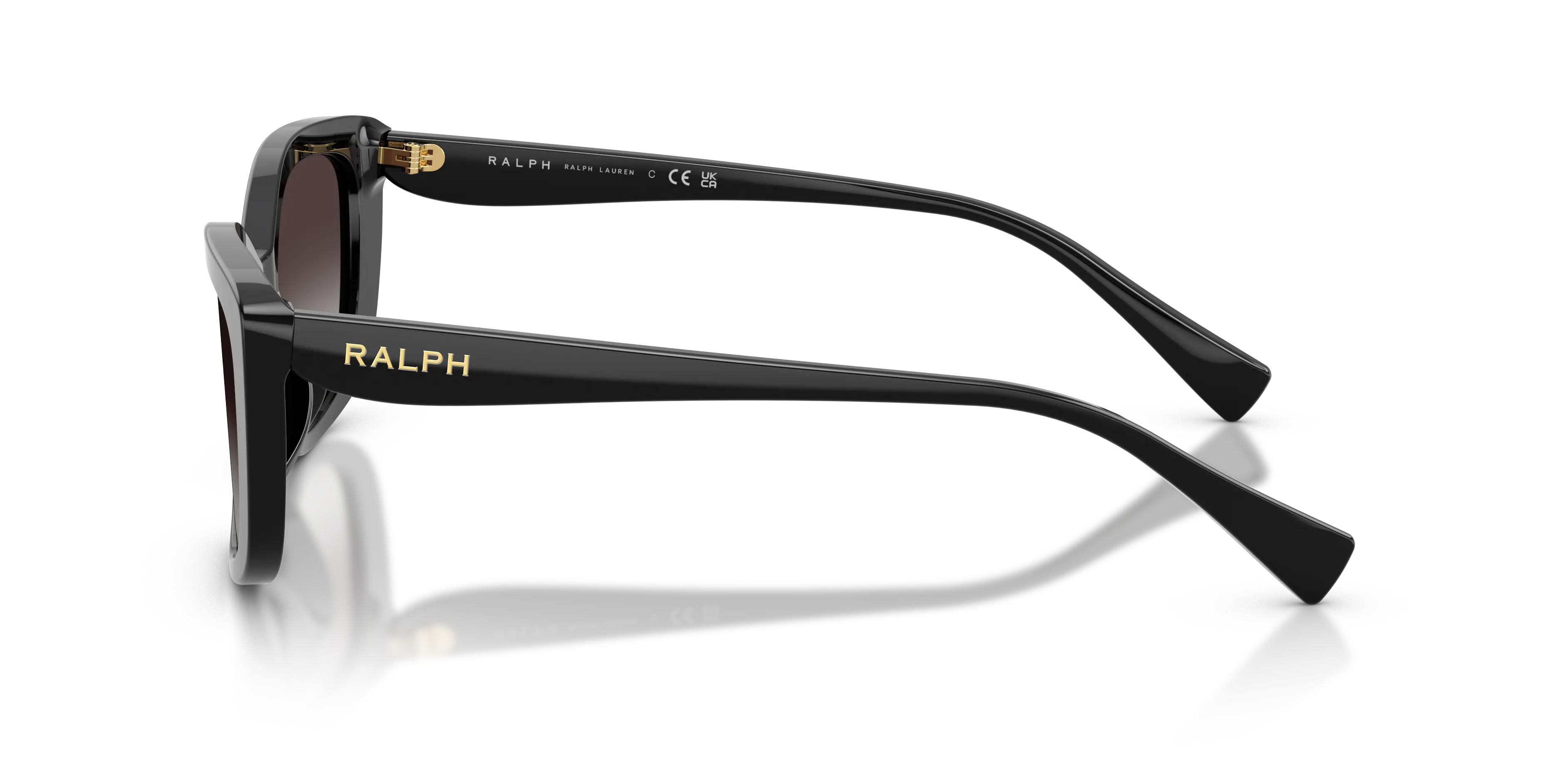 Ralph Lauren RA5358U 50018G Occhiali da sole Acetato Nero Grigio Geometrica Normale Sfumato - immagine 4