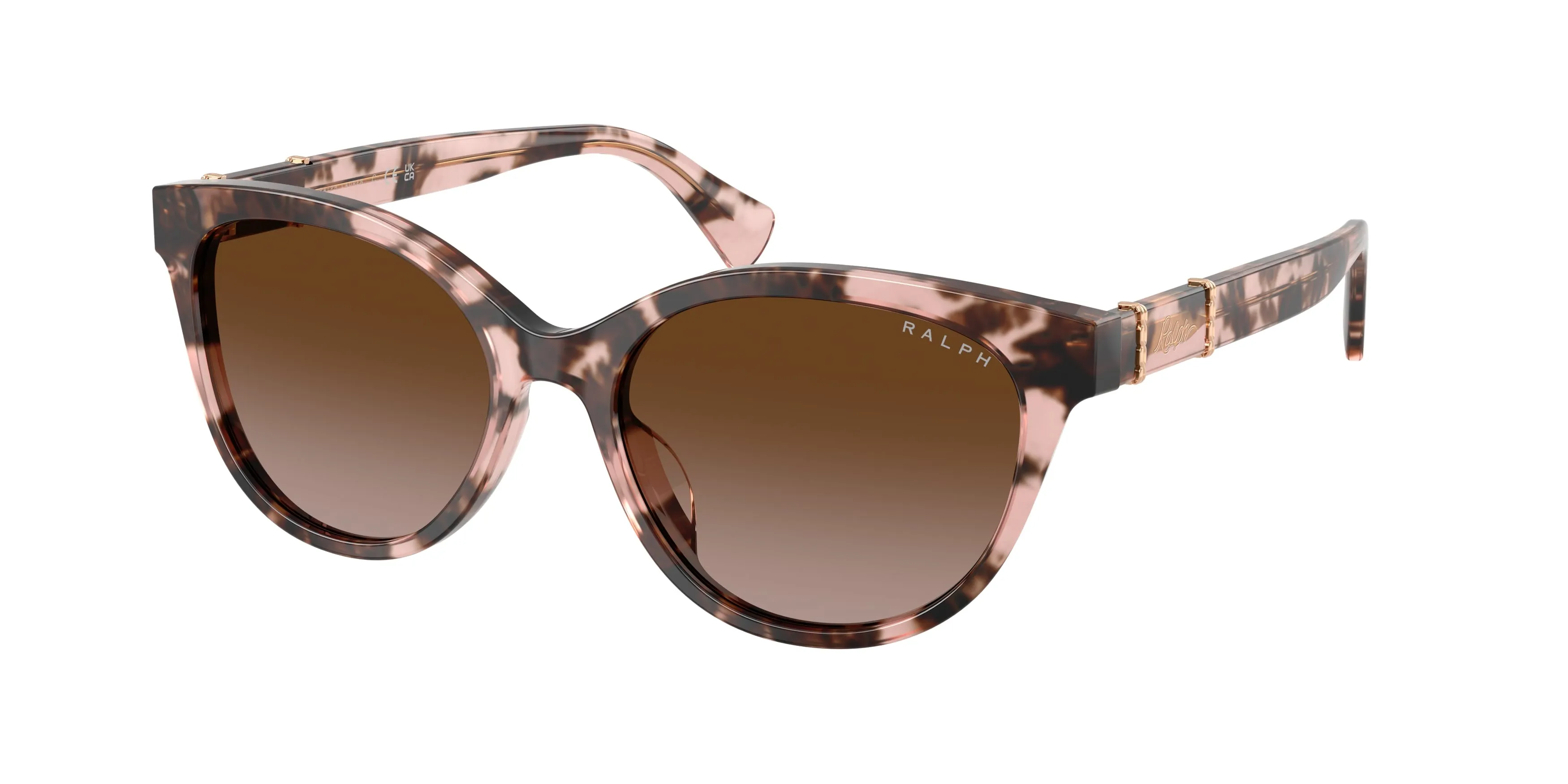 Ralph Lauren RA5357U 605813 Occhiali da sole Acetato Tartaruga Marrone Rotonda Normale Sfumato - immagine 1
