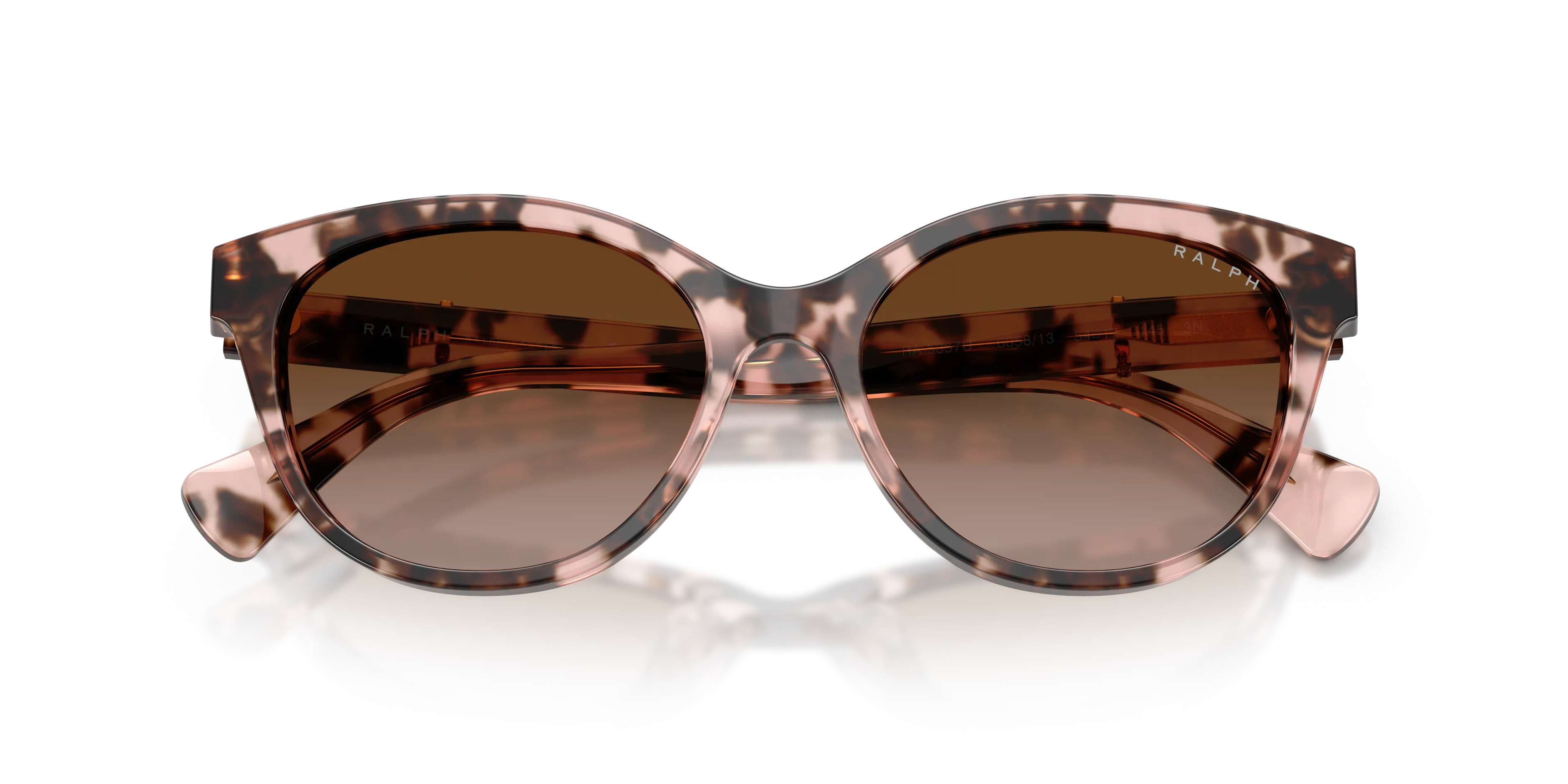 Ralph Lauren RA5357U 605813 Occhiali da sole Acetato Tartaruga Marrone Rotonda Normale Sfumato - immagine 2